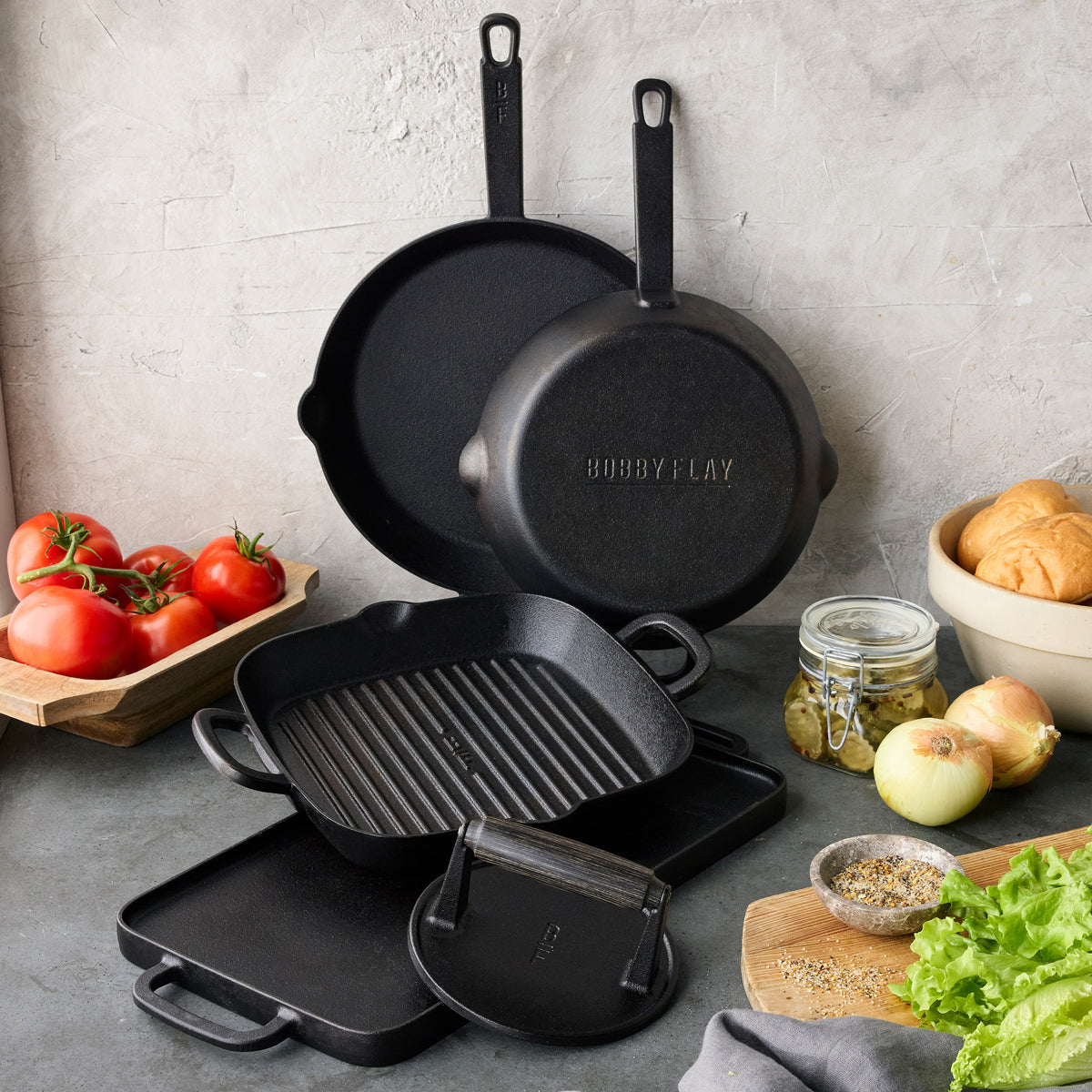 Bobby Flay by GreenPan 6.5 Cast Iron Round Grill Press - Image 8