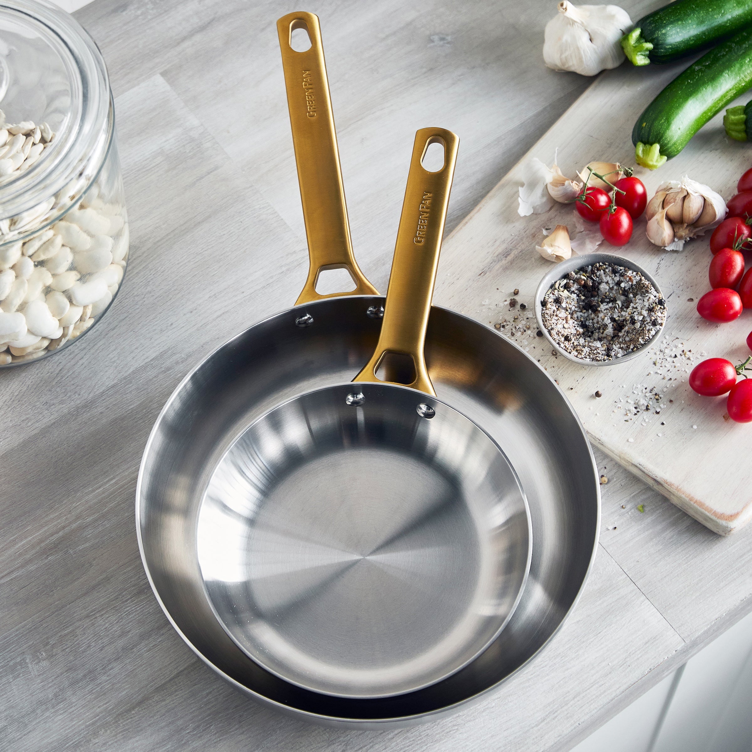 Reserve Stainless Steel 10 and 12 Frypan Set - Image 2