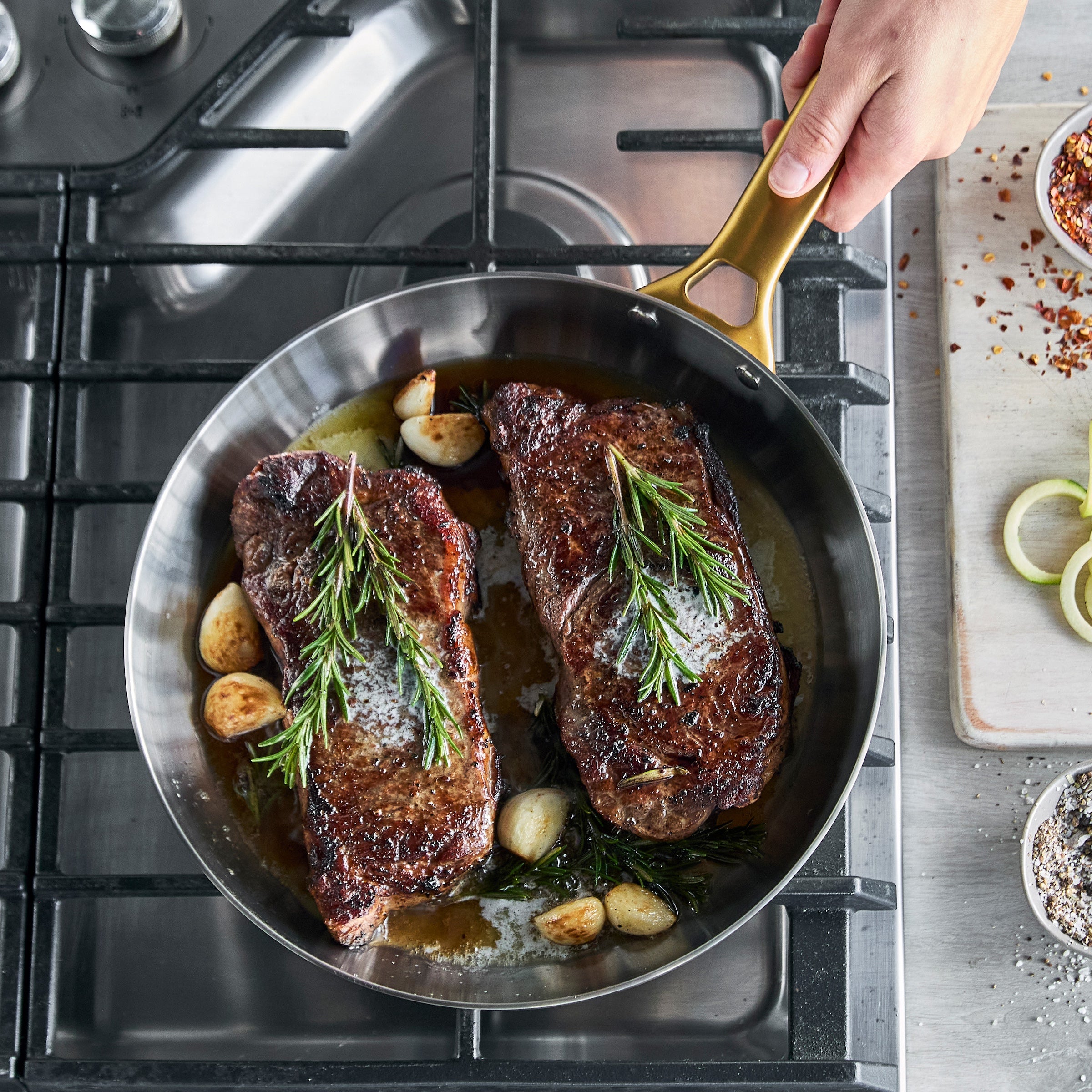 Reserve Stainless Steel 10 and 12 Frypan Set - Image 5