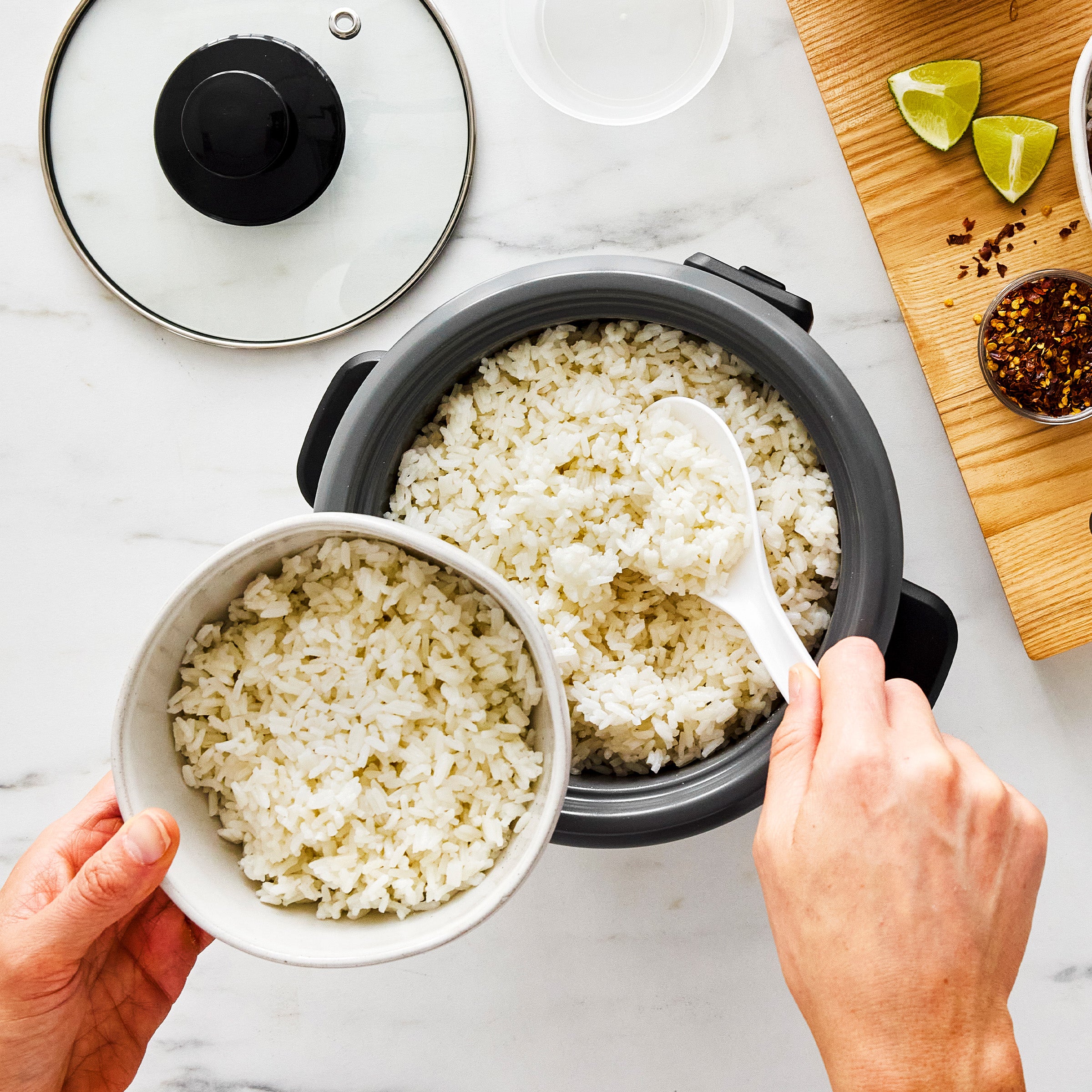GreenLife 6-Cup Rice Cooker | Black - Image 4