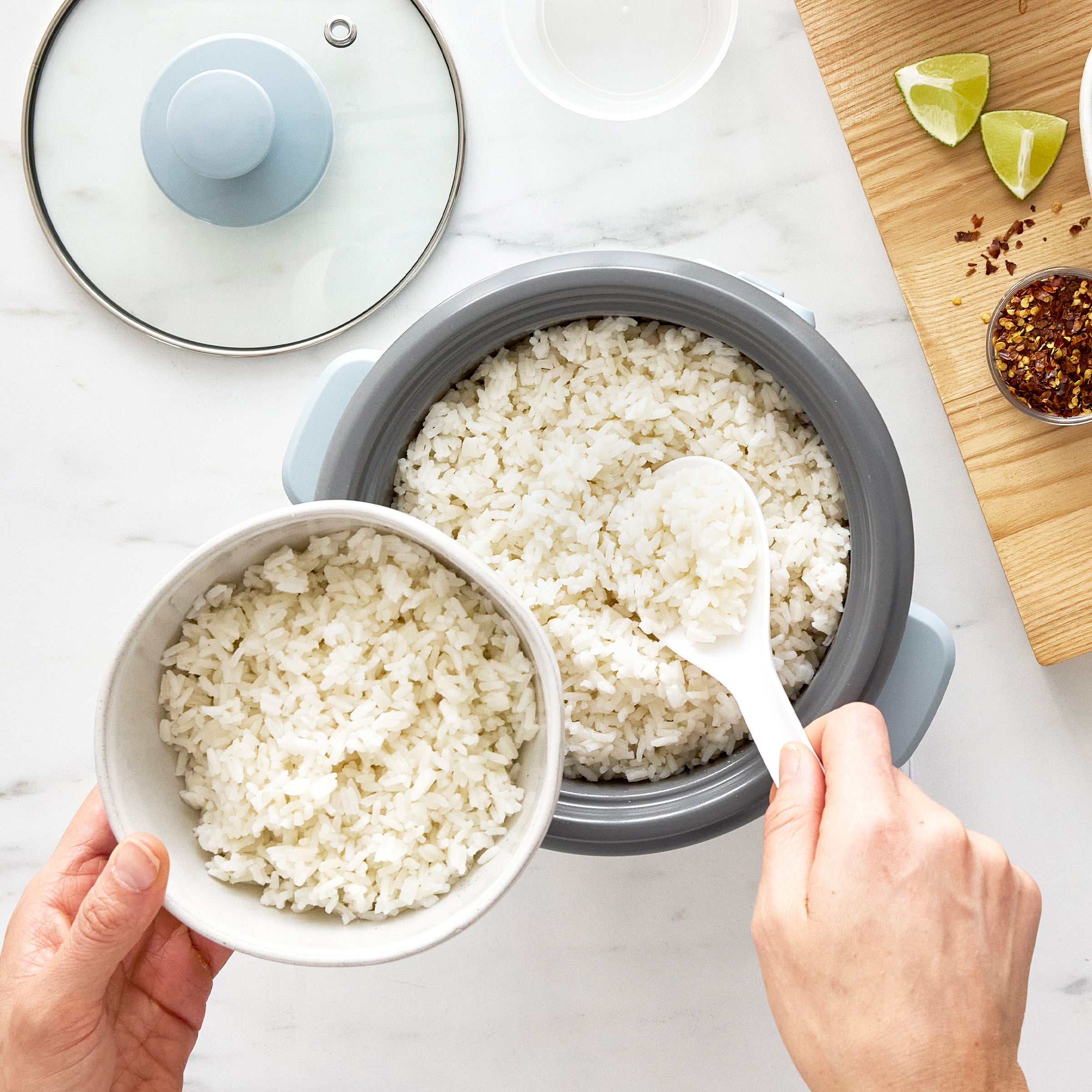 GreenLife 6-Cup Rice Cooker | Blue Haze - Image 4