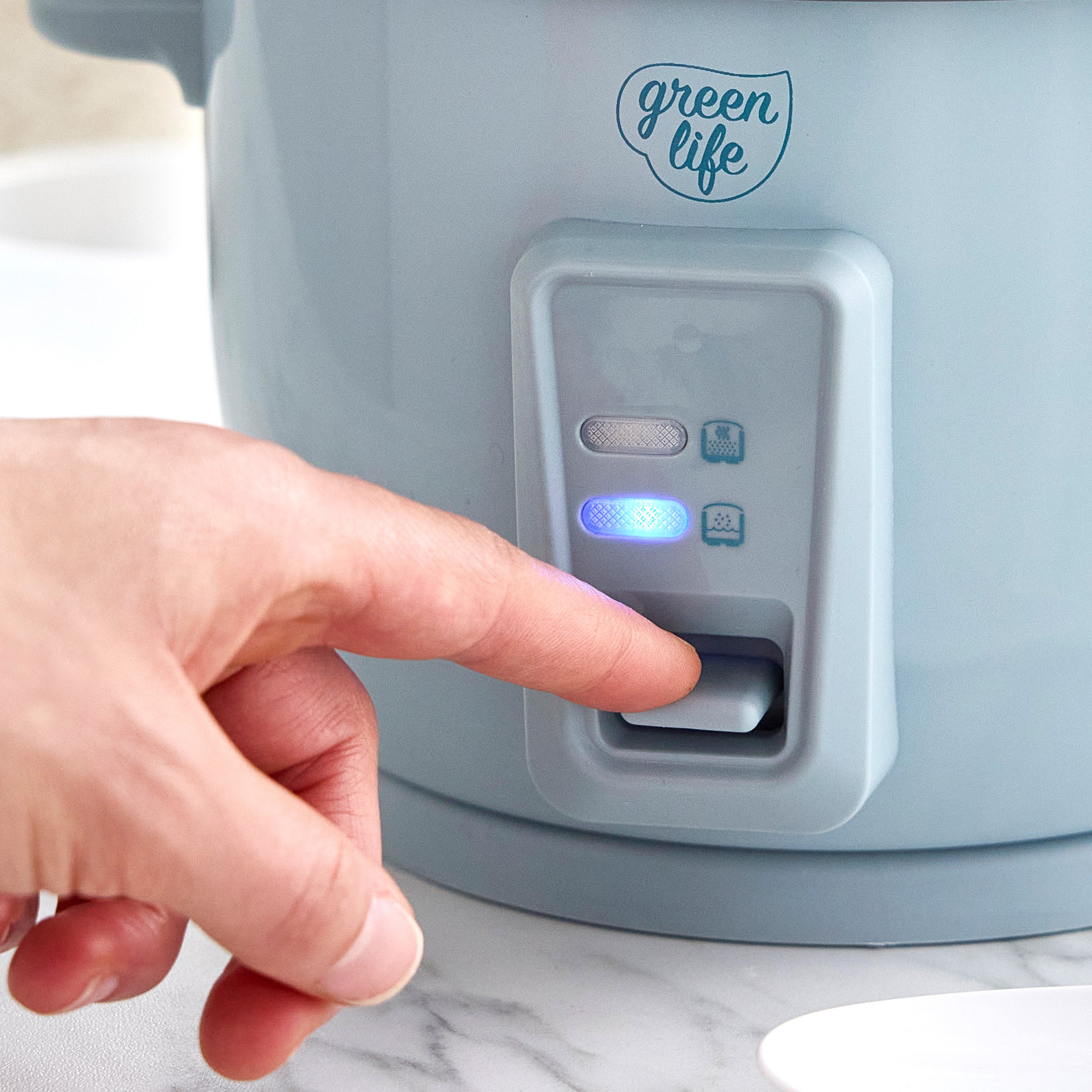 GreenLife 6-Cup Rice Cooker | Blue Haze - Image 6