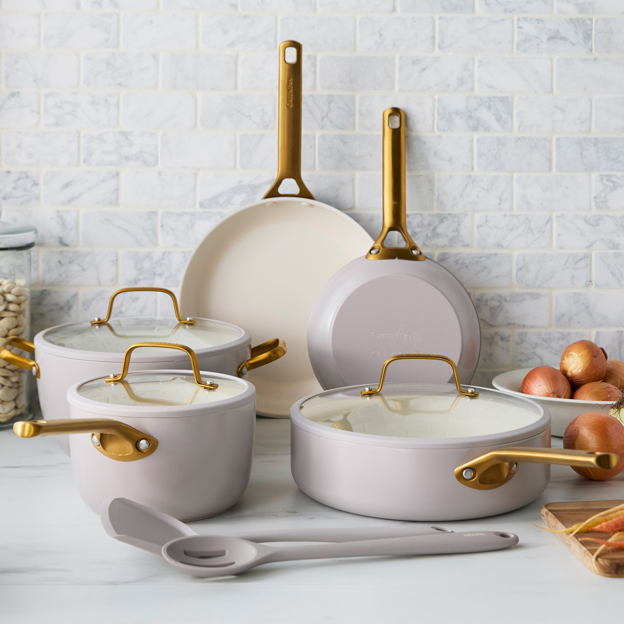 Reserve Pro Ceramic Nonstick 10-Piece Cookware Set | Oyster - Image 2