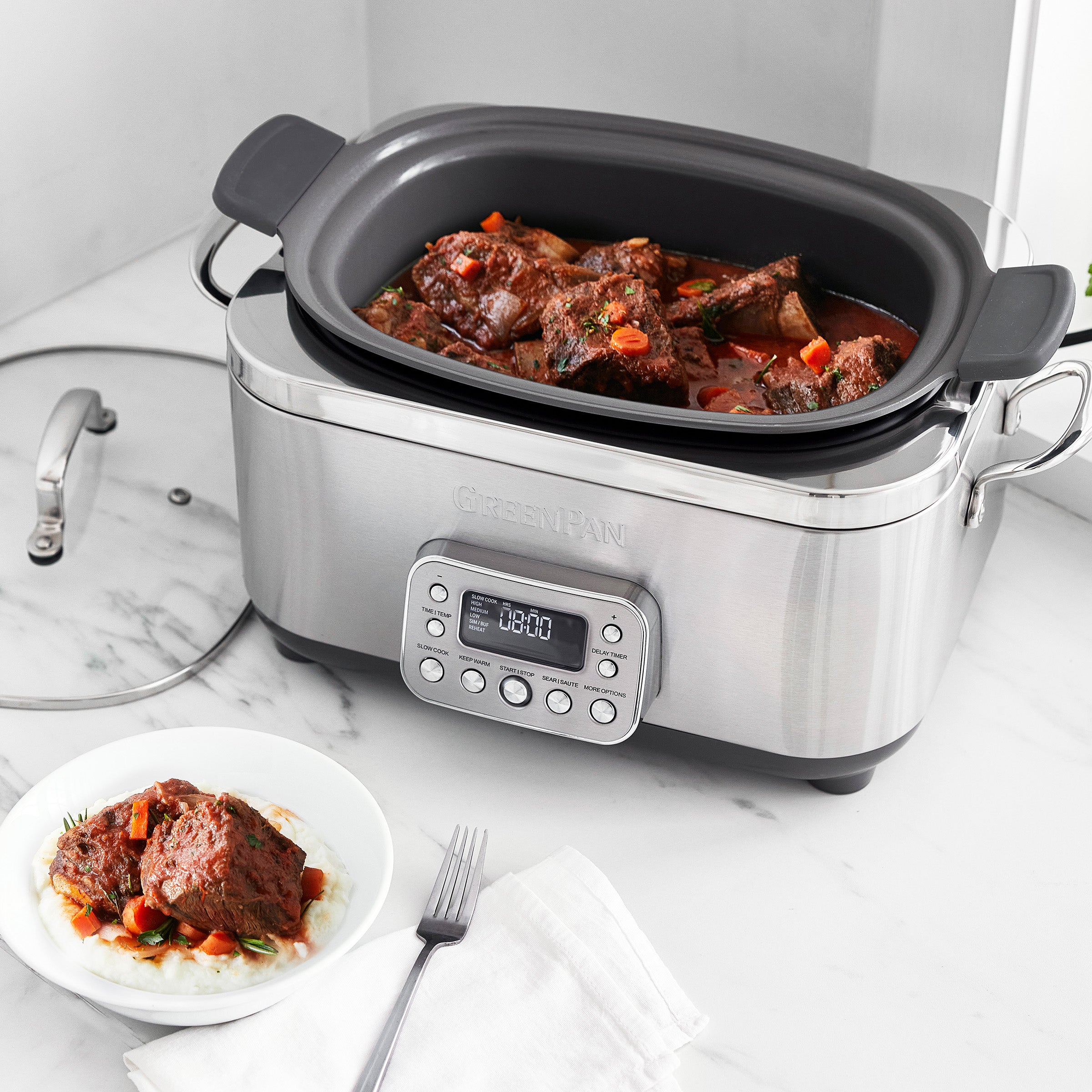 Elite 14-in-1 6-Quart Slow Cooker | Premiere Stainless Steel - Image 4