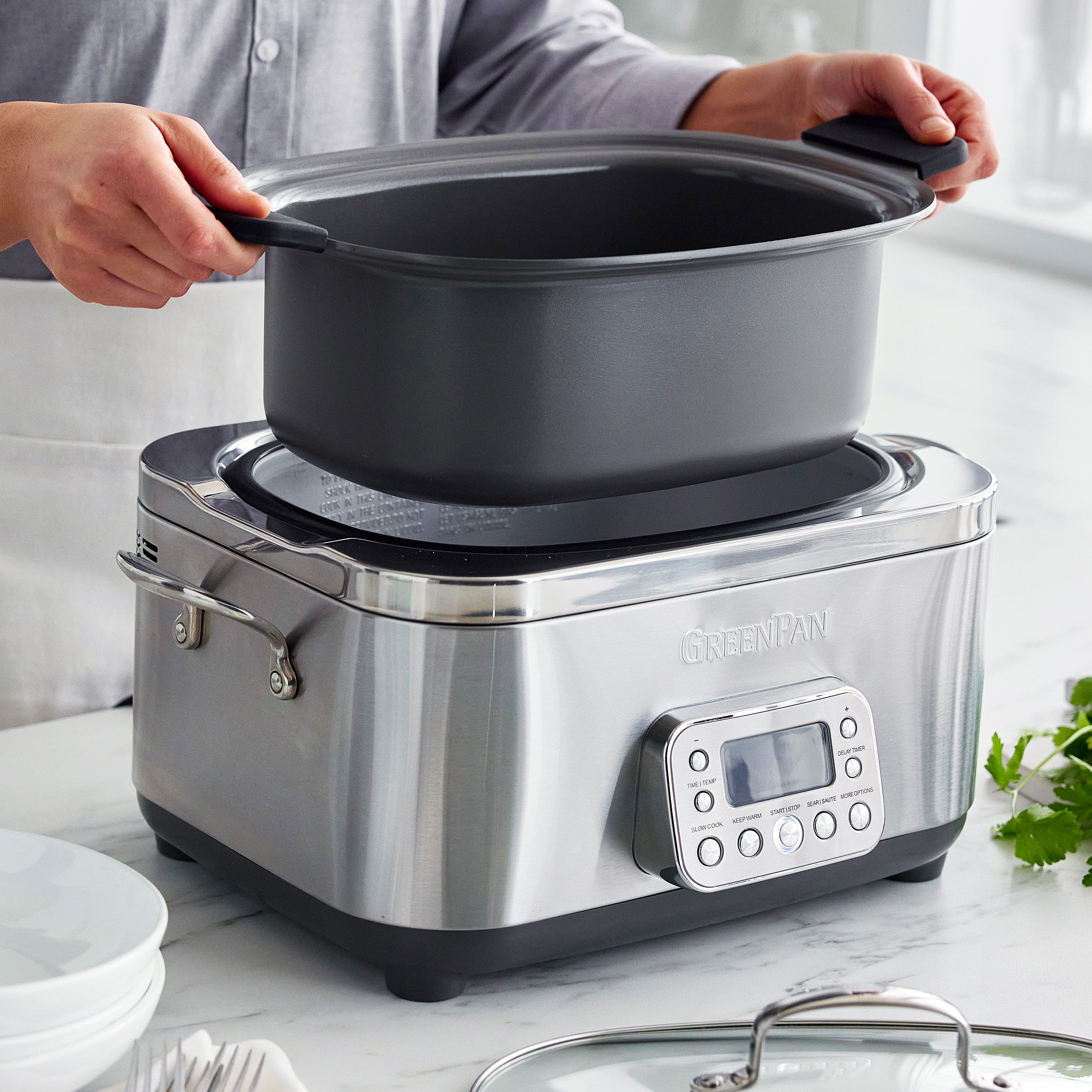Elite 14-in-1 6-Quart Slow Cooker | Premiere Stainless Steel - Image 5