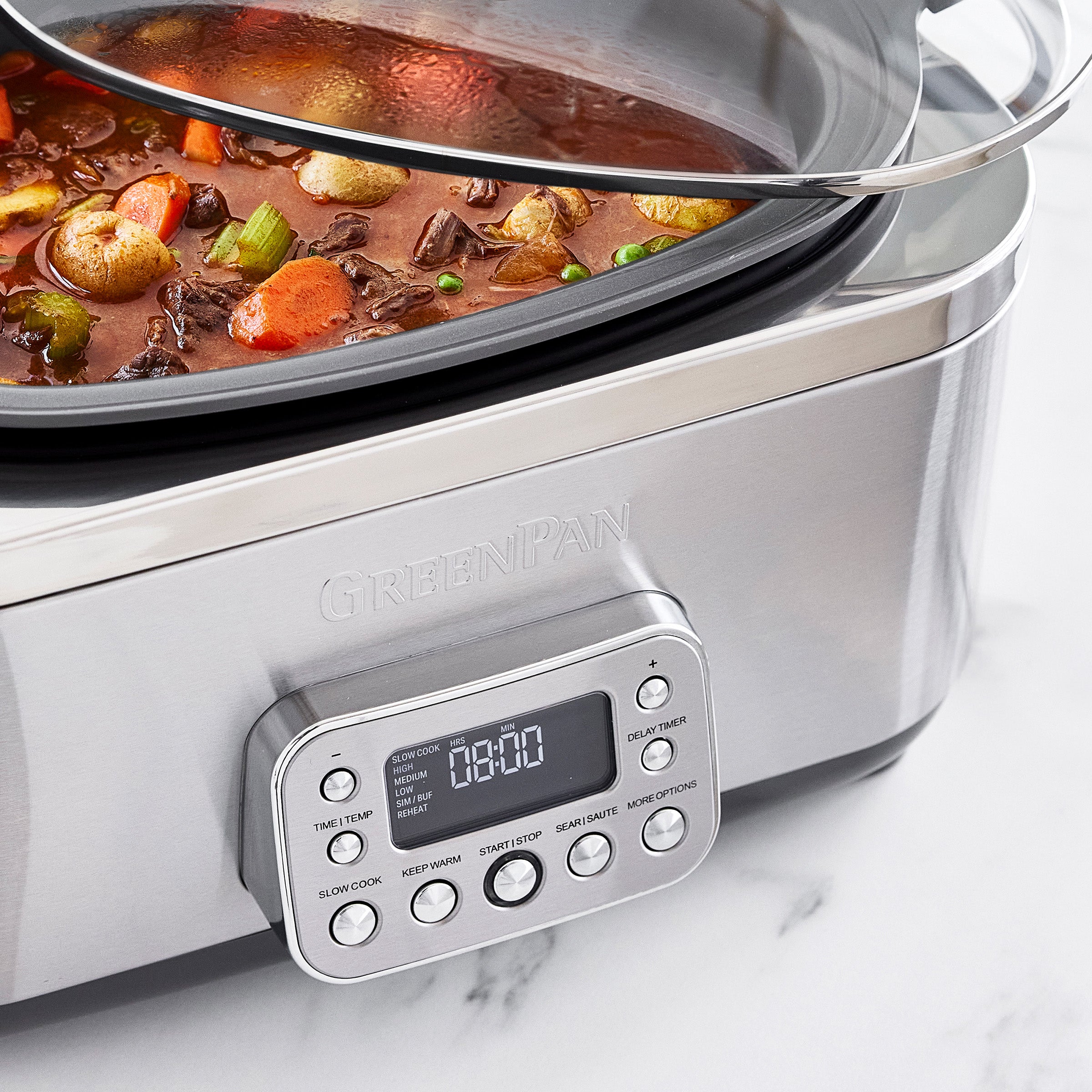 Elite 14-in-1 6-Quart Slow Cooker | Premiere Stainless Steel - Image 8