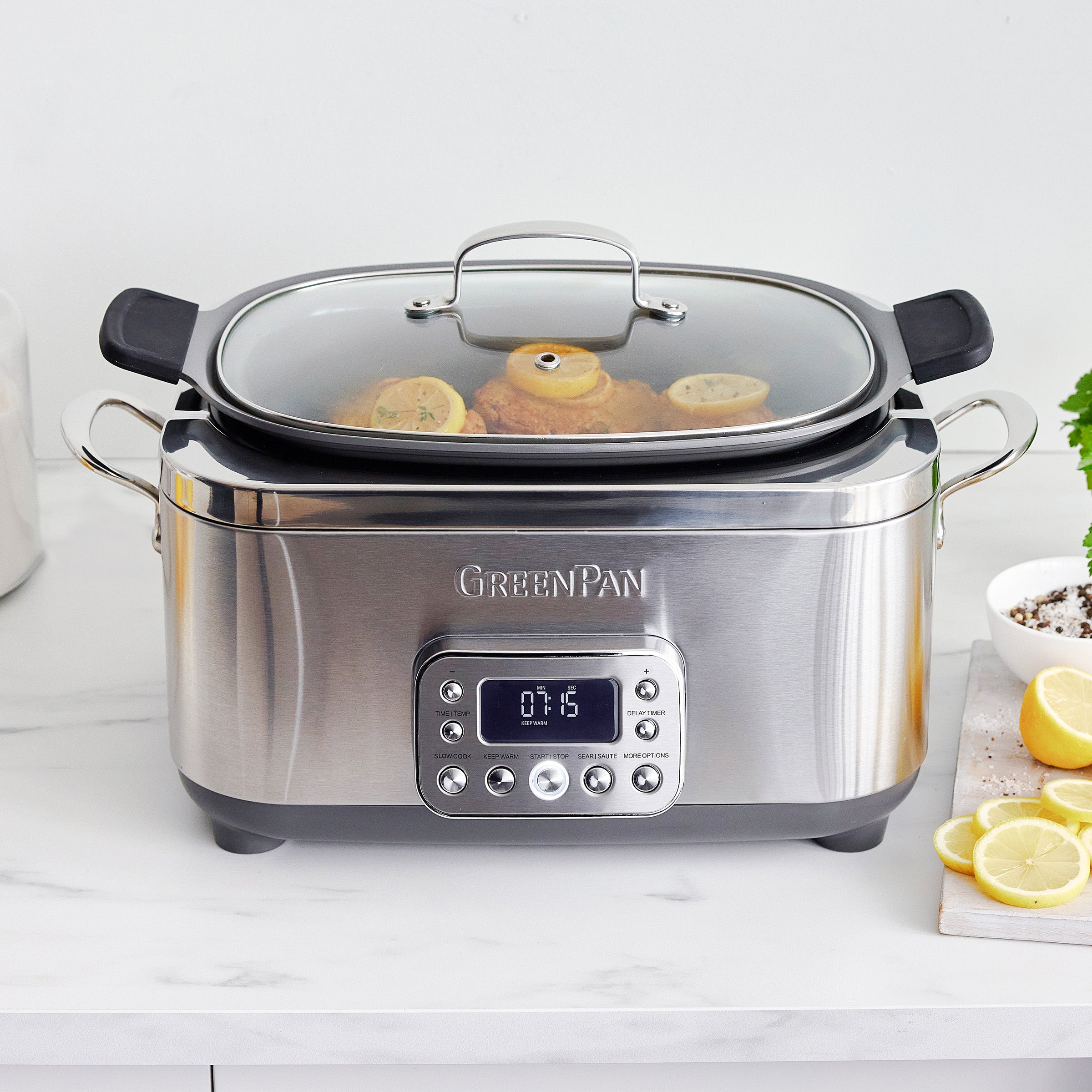 Elite 14-in-1 6-Quart Slow Cooker | Premiere Stainless Steel - Image 9