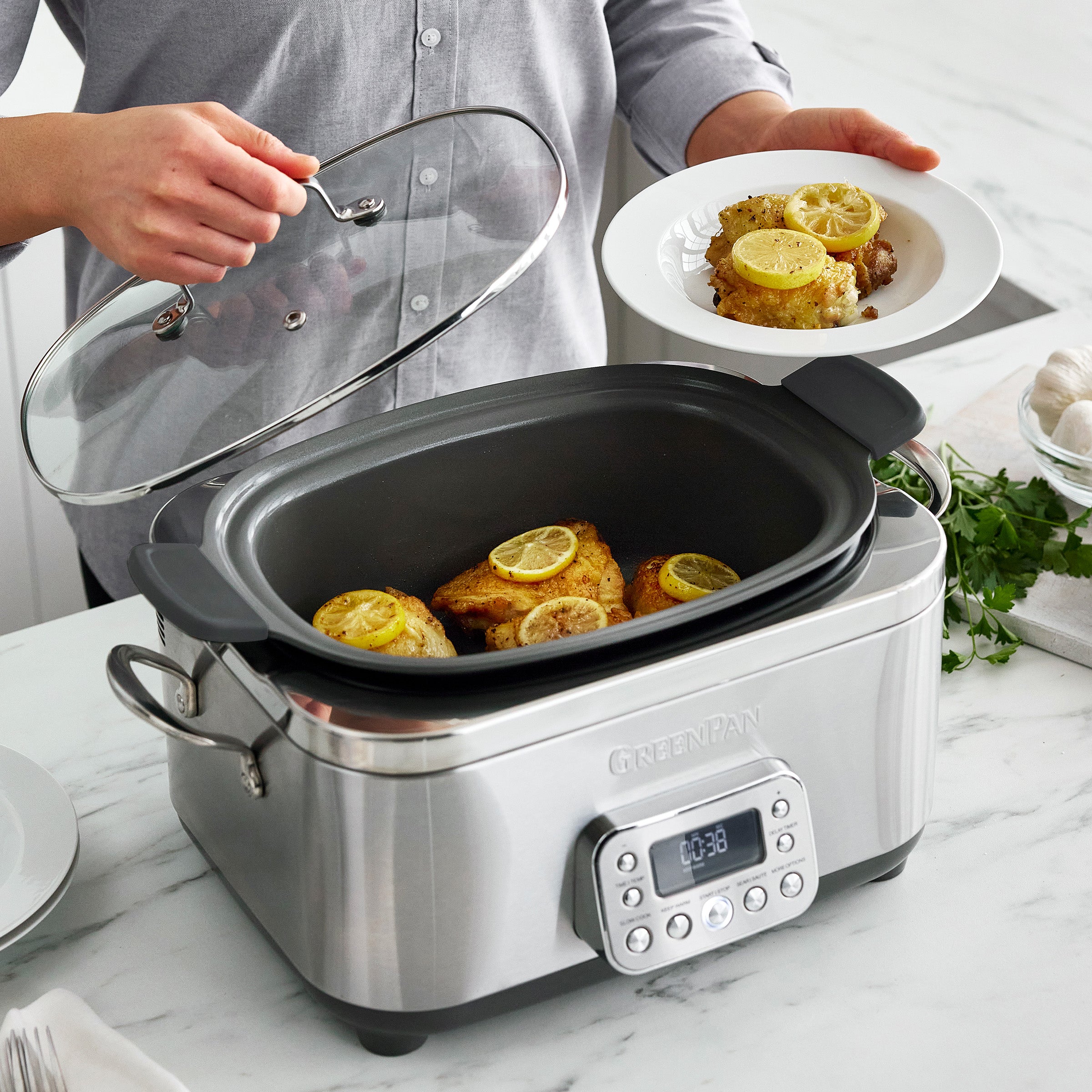 Elite 14-in-1 6-Quart Slow Cooker | Premiere Stainless Steel - Image 10