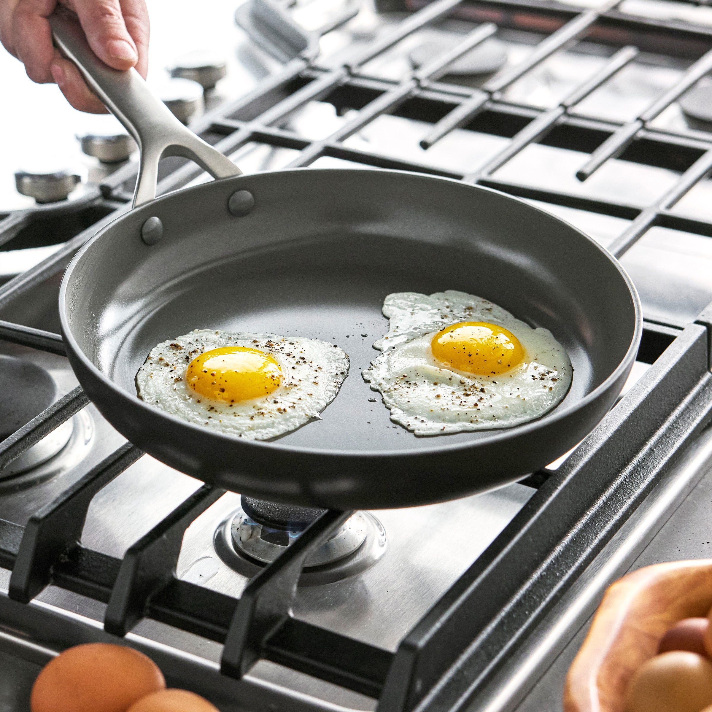 Bobby Flay by GreenPan Chef Series Hard Anodized 10 and 12 Frypan Set - Image 5