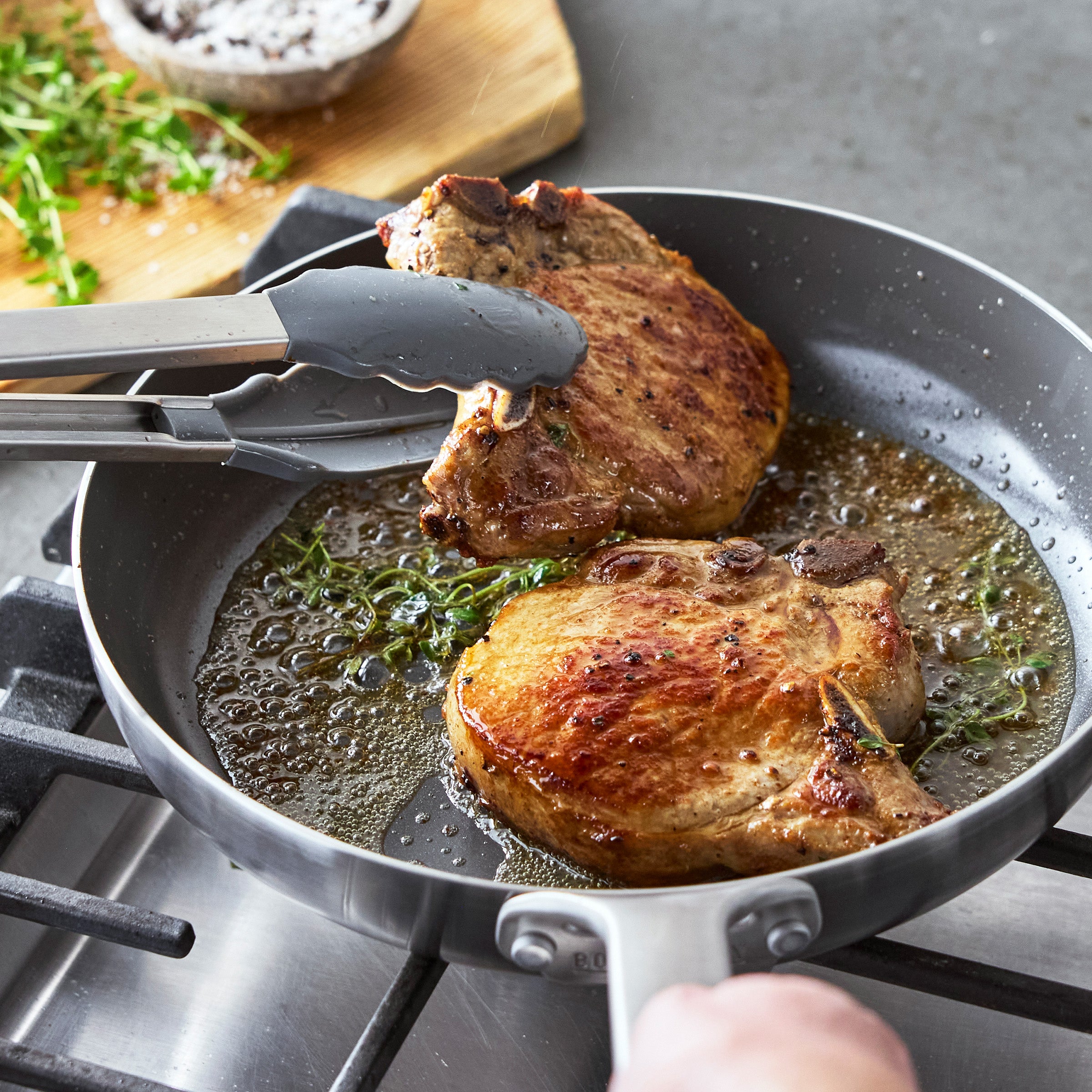 Bobby Flay by GreenPan Chef Series Hard Anodized 10 and 12 Frypan Set - Image 6
