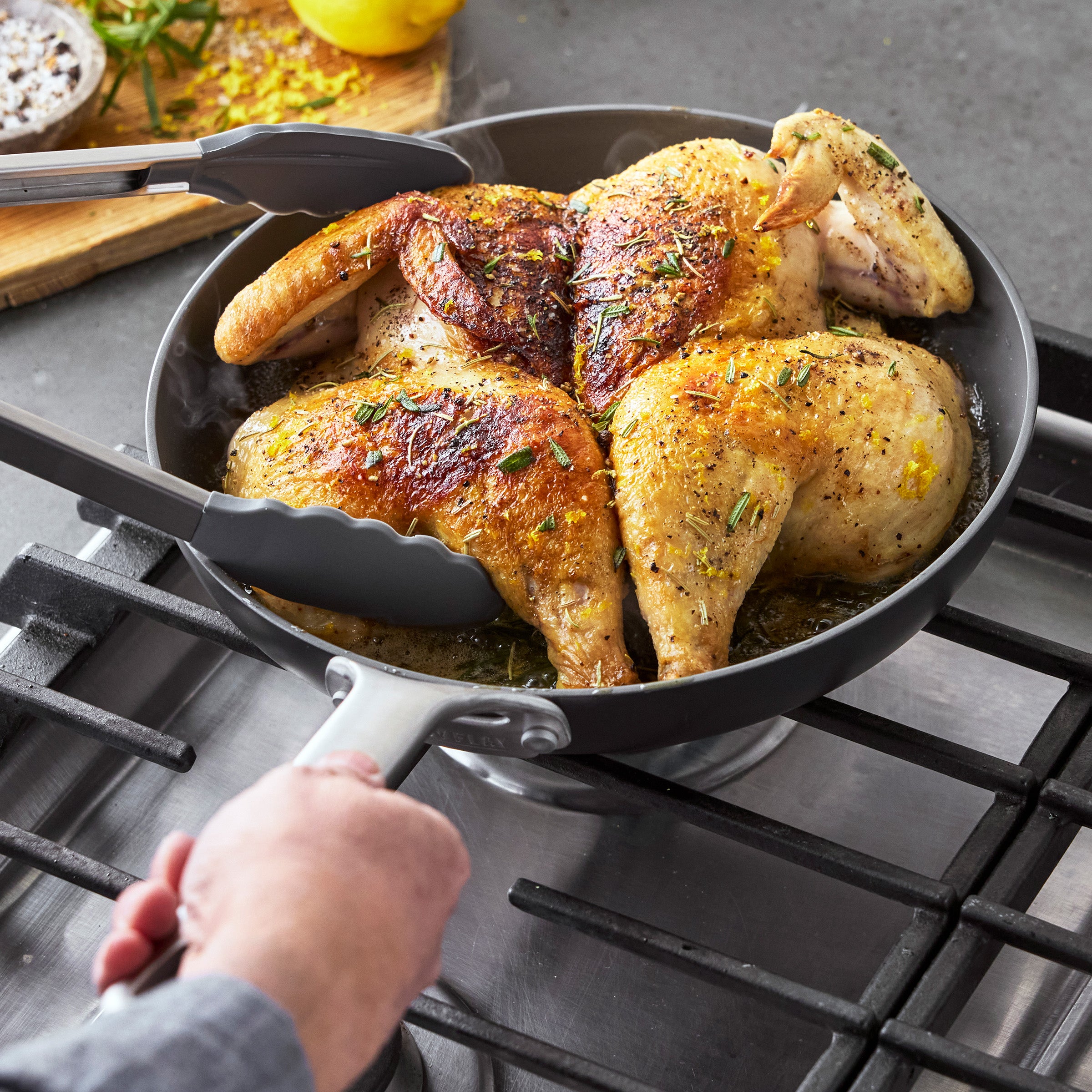 Bobby Flay by GreenPan Chef Series Hard Anodized 10 and 12 Frypan Set - Image 7