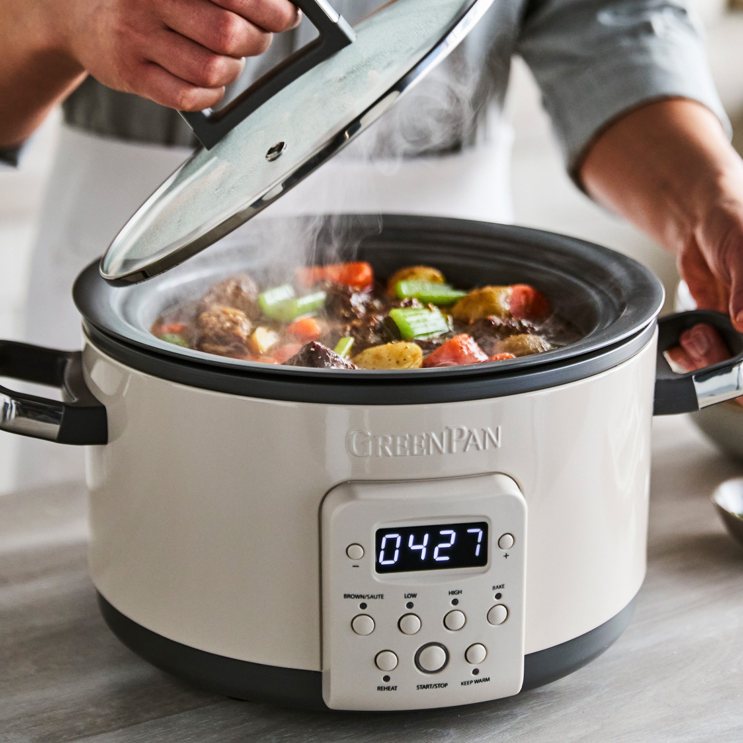 Bistro 4-Quart Slow Cooker with In-Pot Browning | Macadamia - Image 4