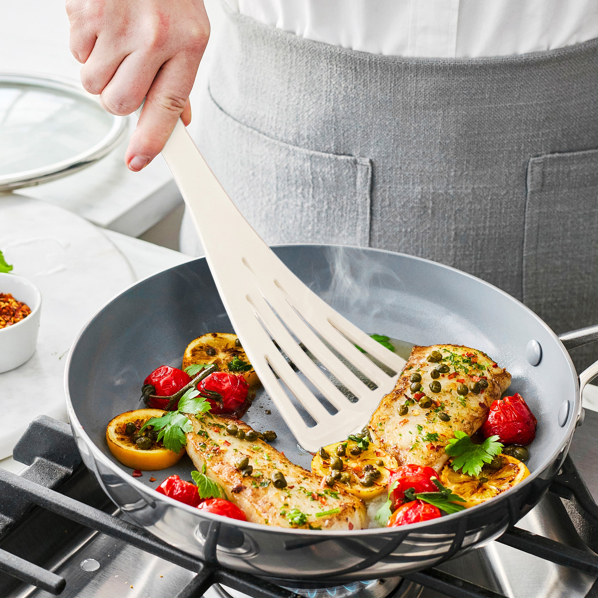 Premiere Silicone 6-Piece Utensil Set | Bisque - Image 4