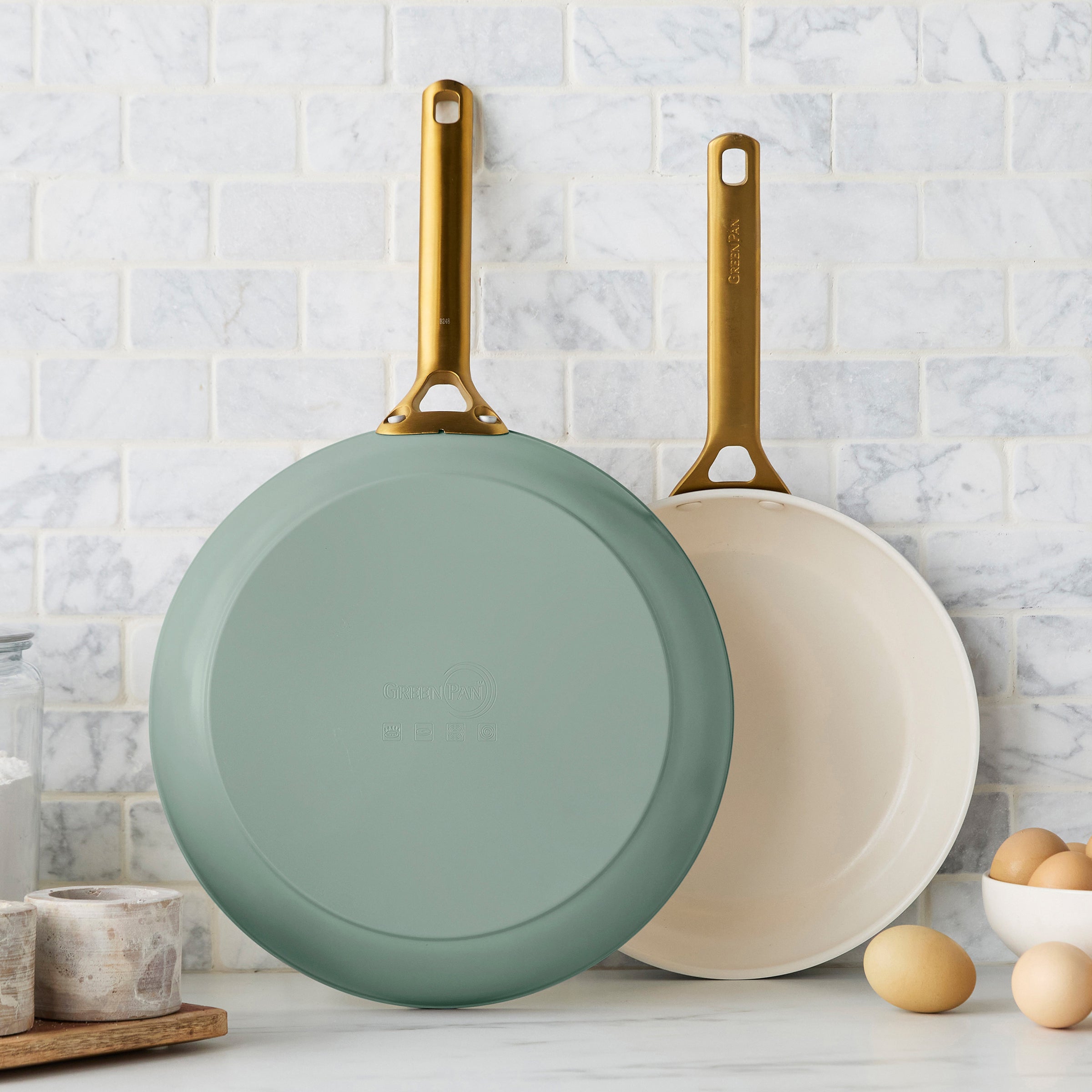 Reserve Pro Ceramic Nonstick 10 and 12 Frypan Set | Moss - Image 2
