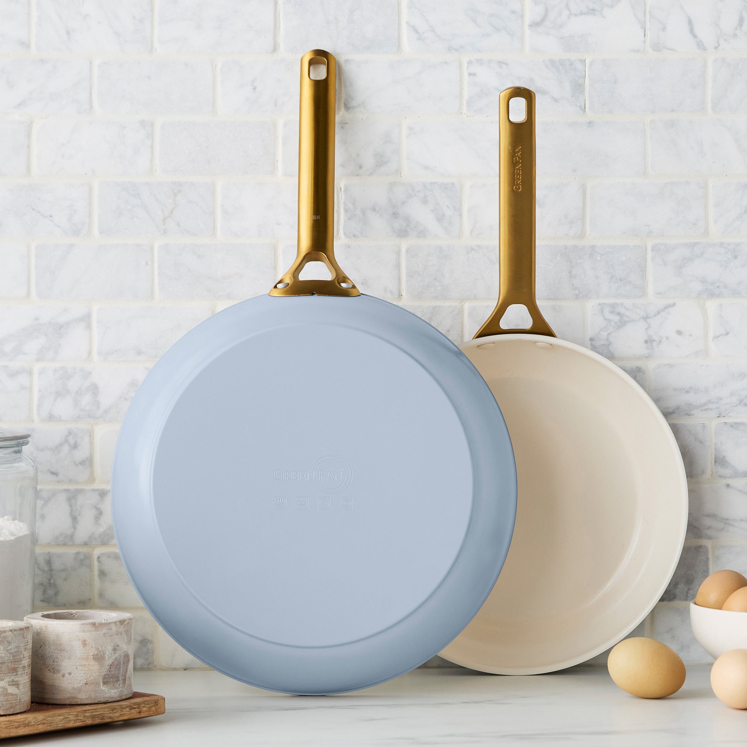 Reserve Pro Ceramic Nonstick 10 and 12 Frypan Set | Glacier - Image 2