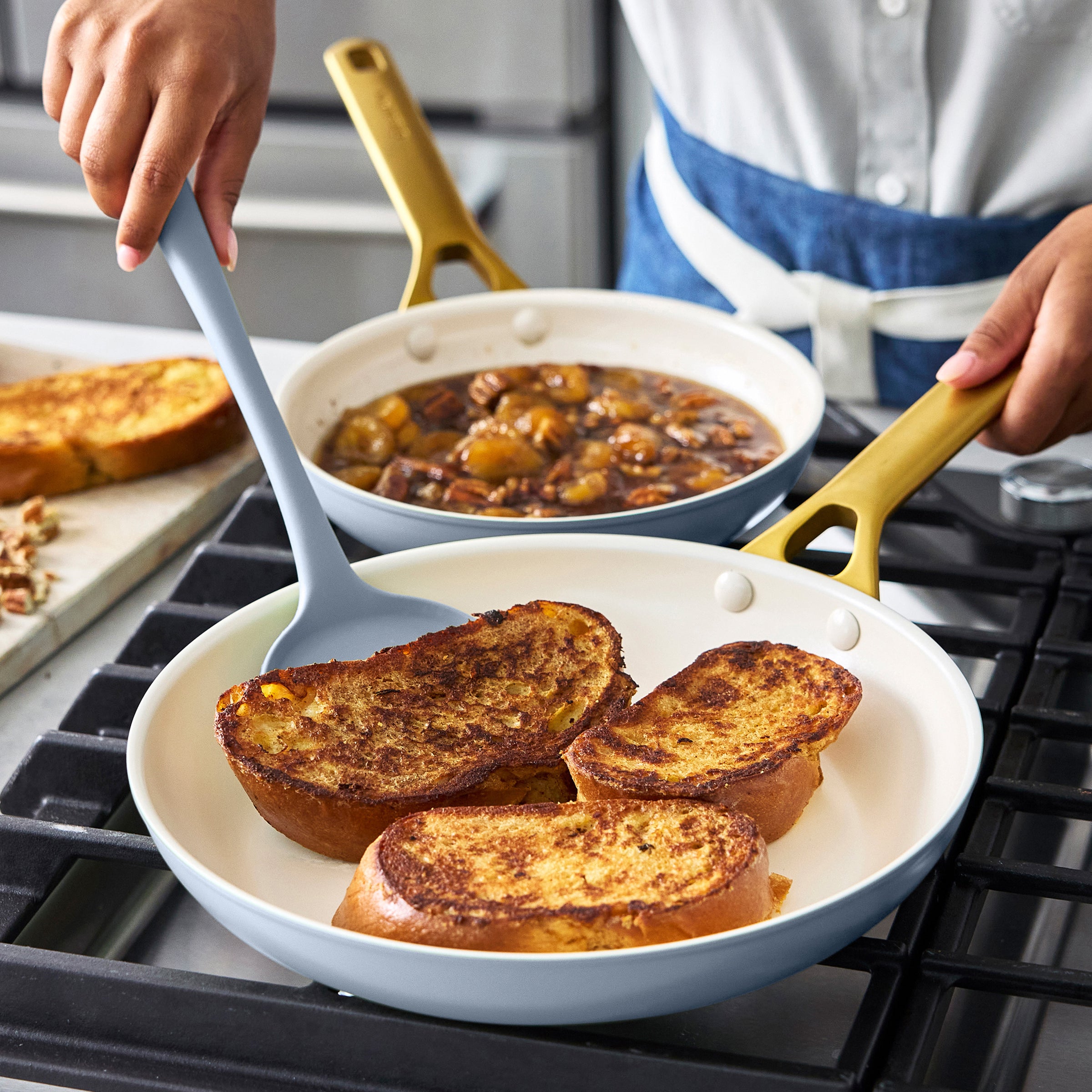 Reserve Pro Ceramic Nonstick 8. 10 and 12 Frypan Set | Glacier - Image 4
