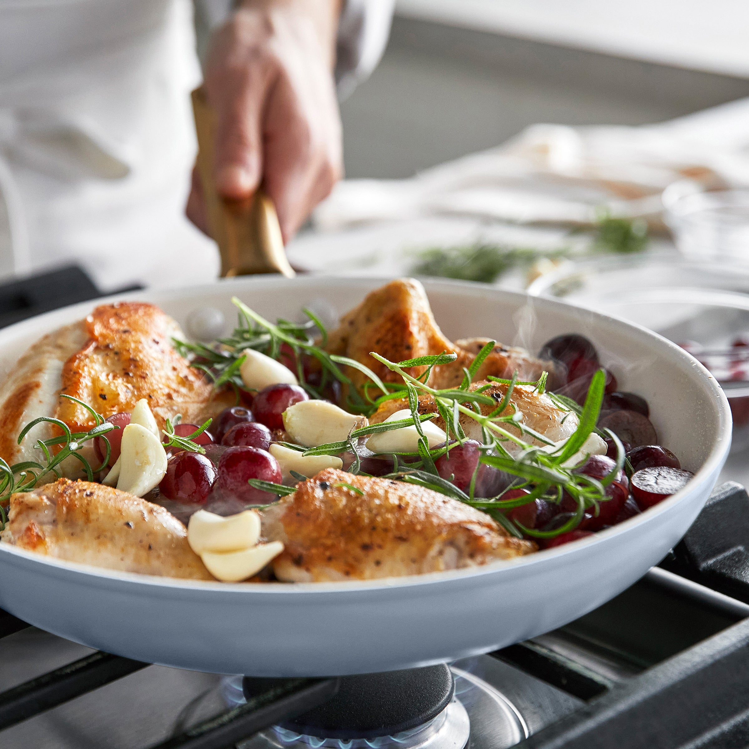 Reserve Pro Ceramic Nonstick 8. 10 and 12 Frypan Set | Glacier - Image 5