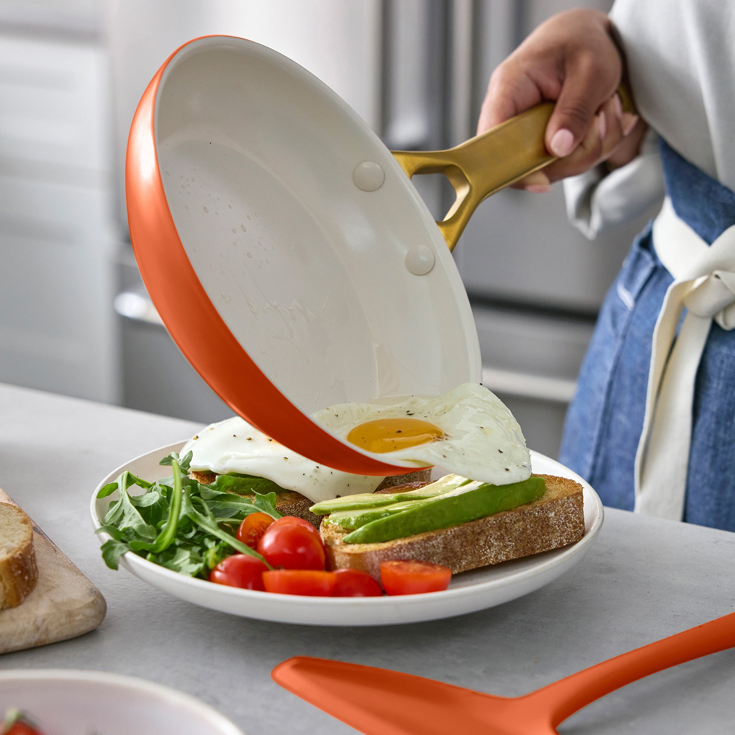Reserve Pro Ceramic Nonstick 8. 10 and 12 Frypan Set | Harvest - Image 3