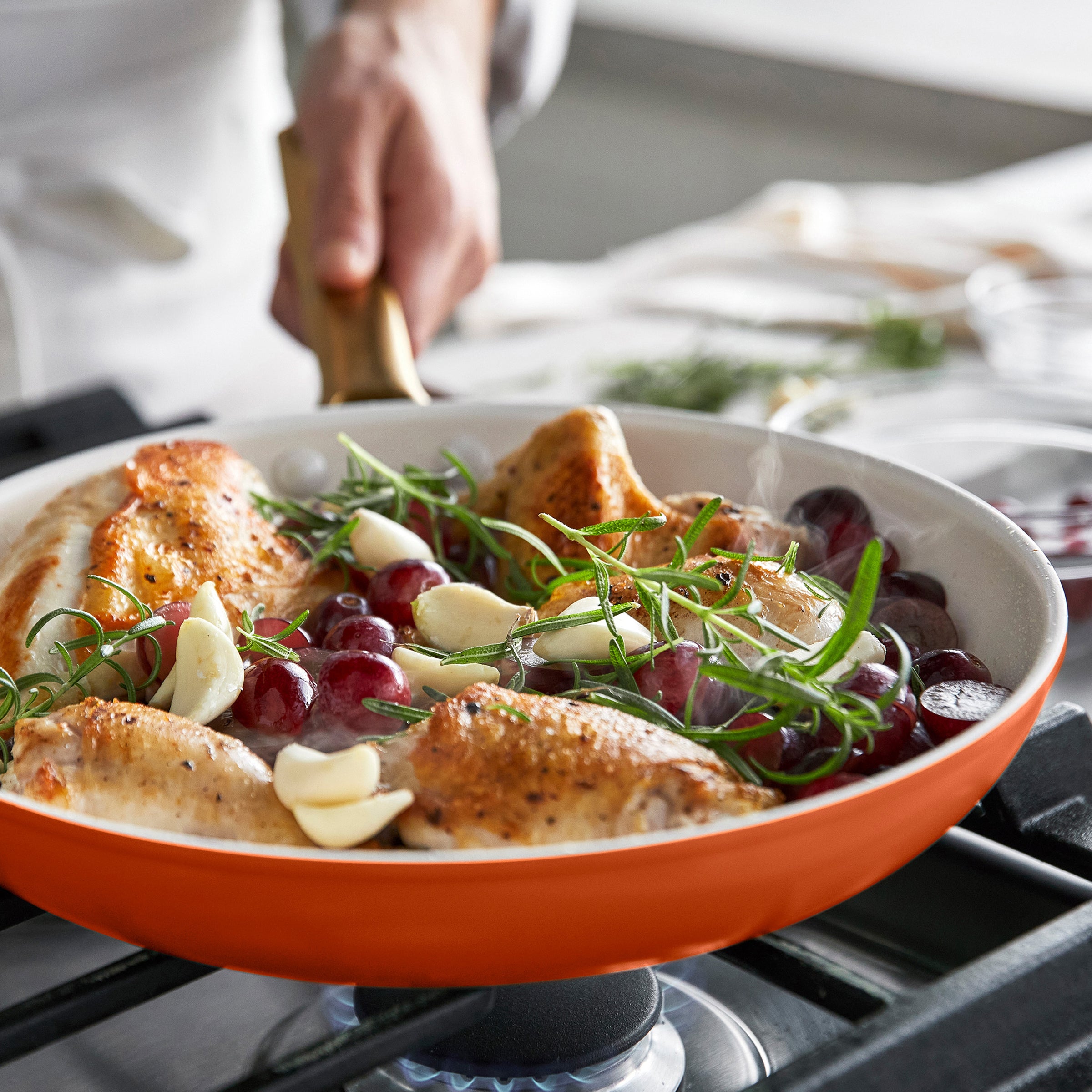 Reserve Pro Ceramic Nonstick 8. 10 and 12 Frypan Set | Harvest - Image 6