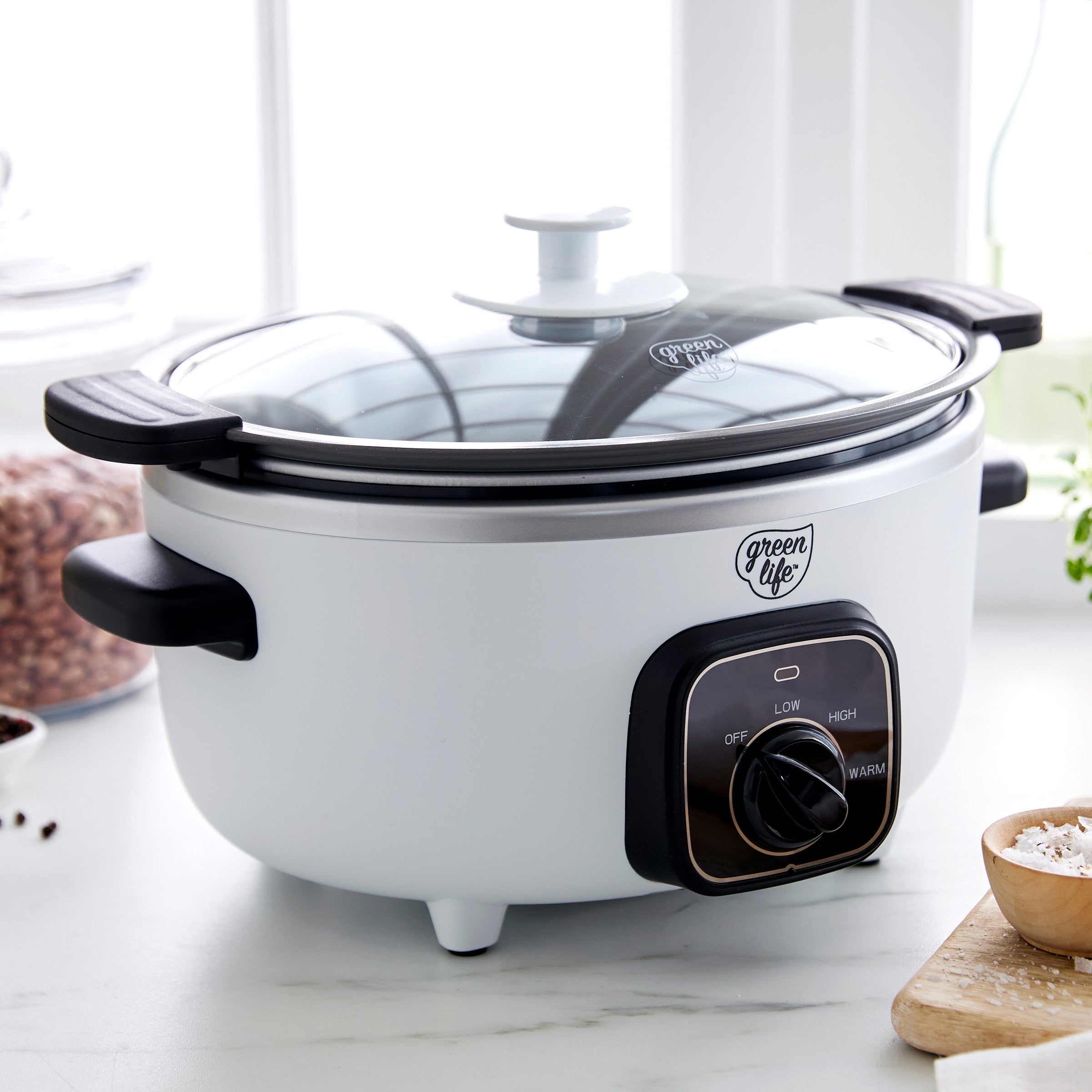 GreenLife Healthy 3.5-Quart Slow Cooker | White - Image 2