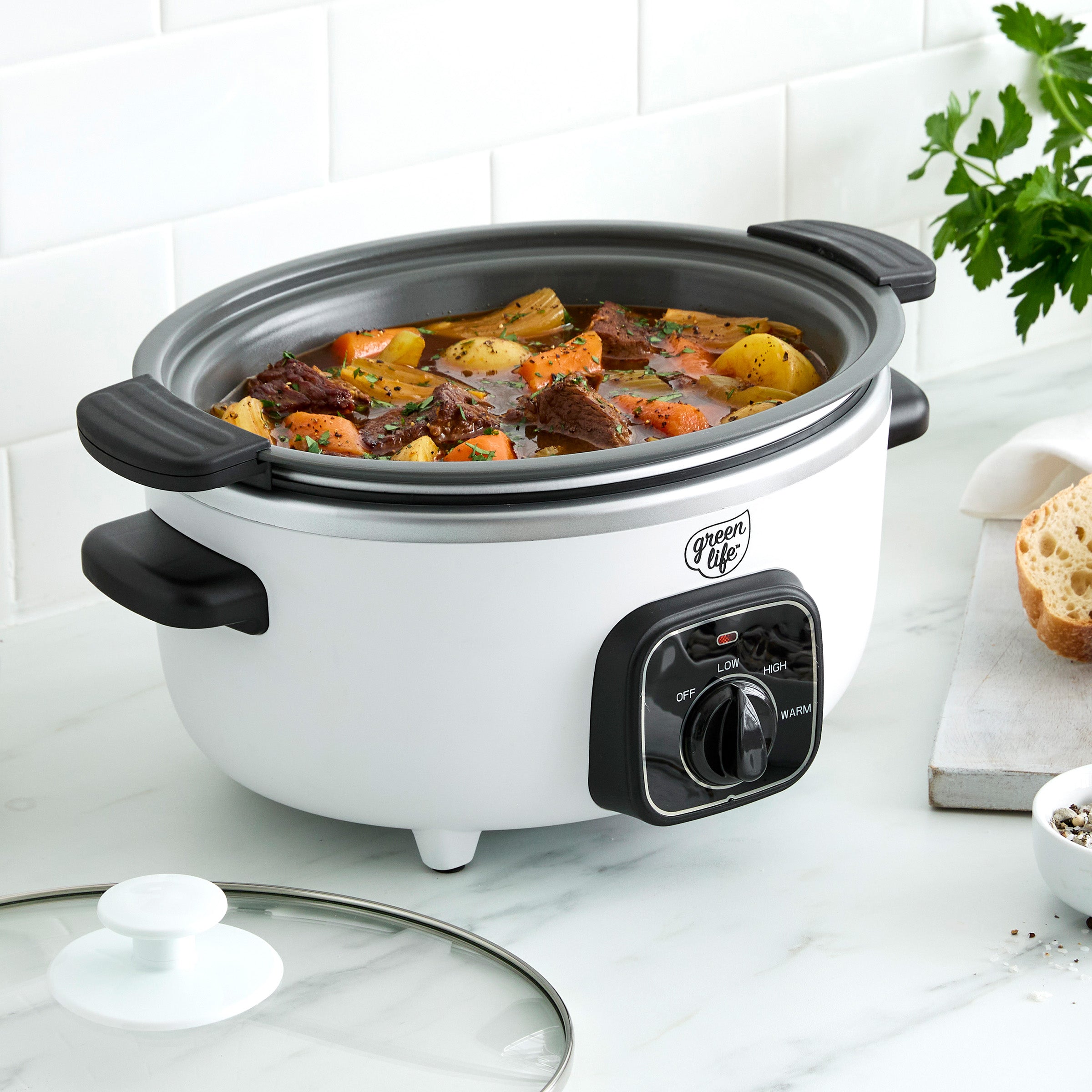 GreenLife Healthy 3.5-Quart Slow Cooker | White - Image 6