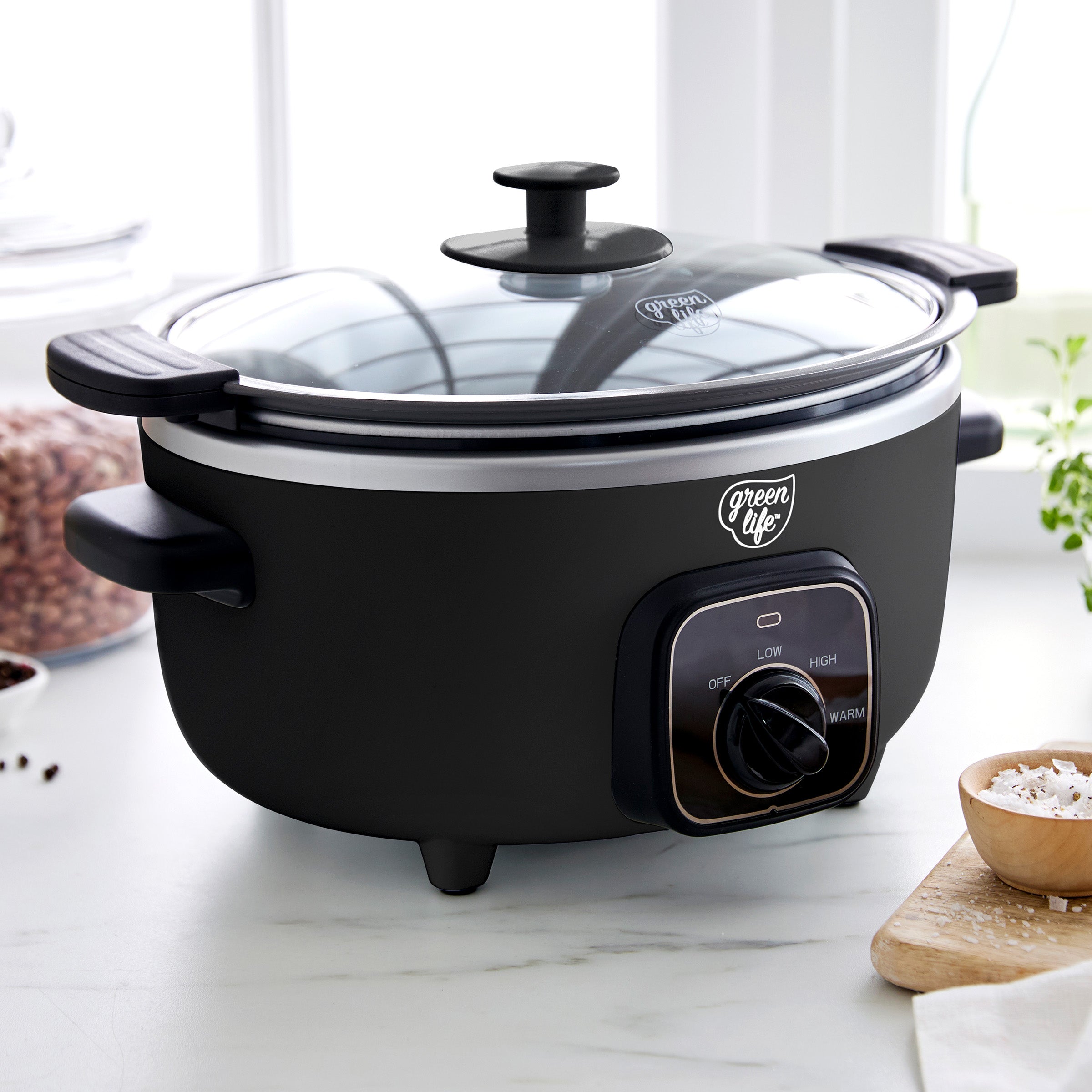 GreenLife Healthy 3.5-Quart Slow Cooker | Black - Image 2