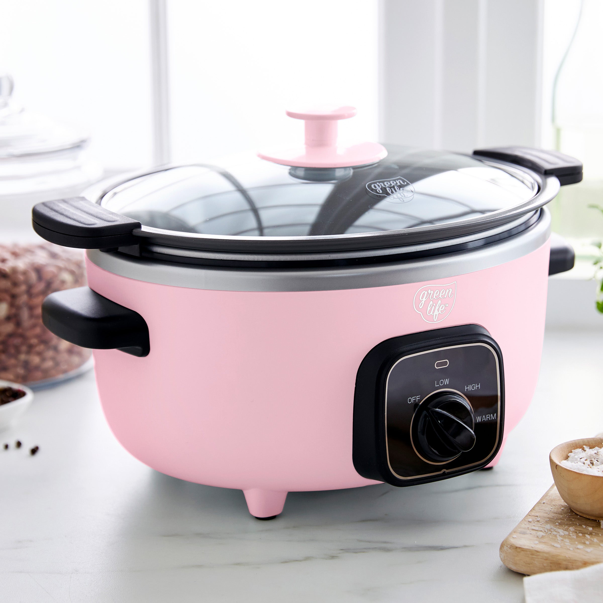 GreenLife Healthy 3.5-Quart Slow Cooker | Pink - Image 2
