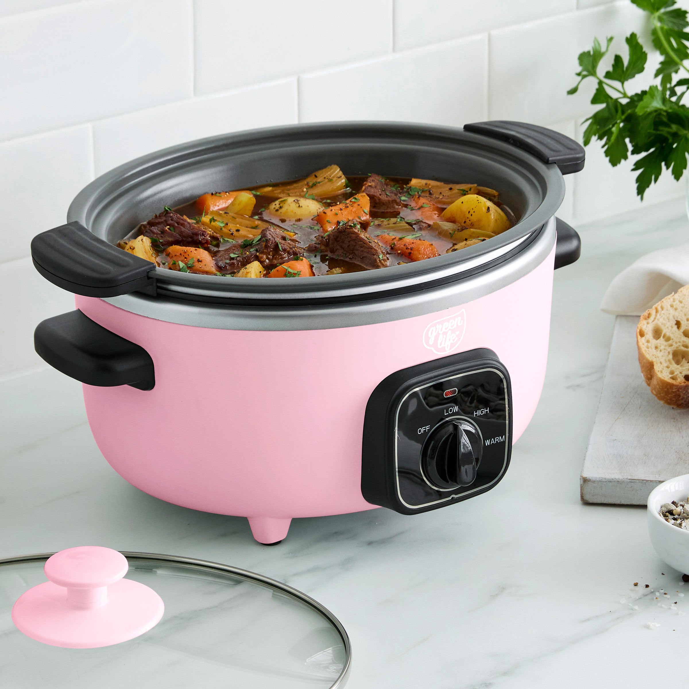 GreenLife Healthy 3.5-Quart Slow Cooker | Pink - Image 6