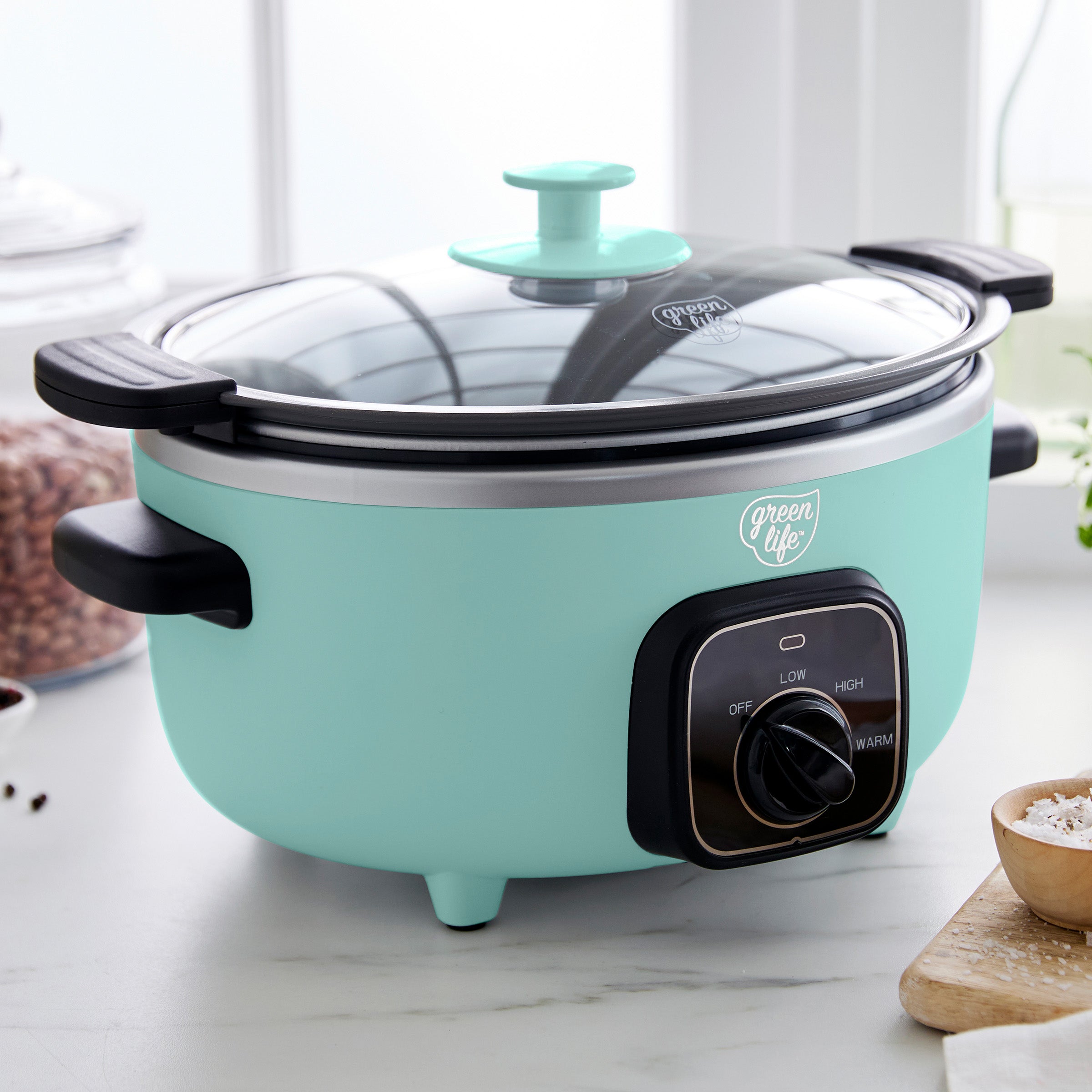 GreenLife Healthy 3.5-Quart Slow Cooker | Turquoise - Image 2