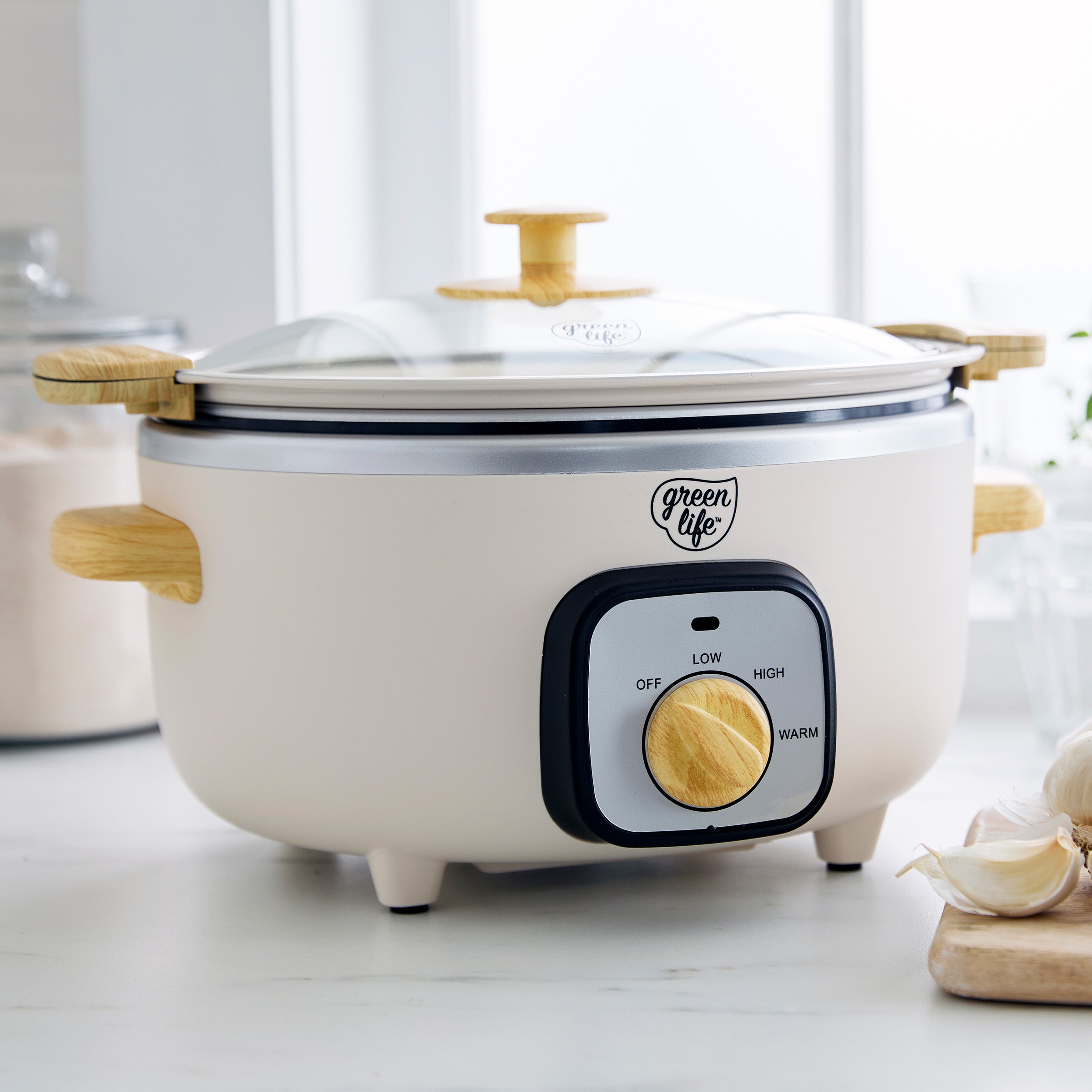 GreenLife Healthy 3.5-Quart Slow Cooker | Cream - Image 2
