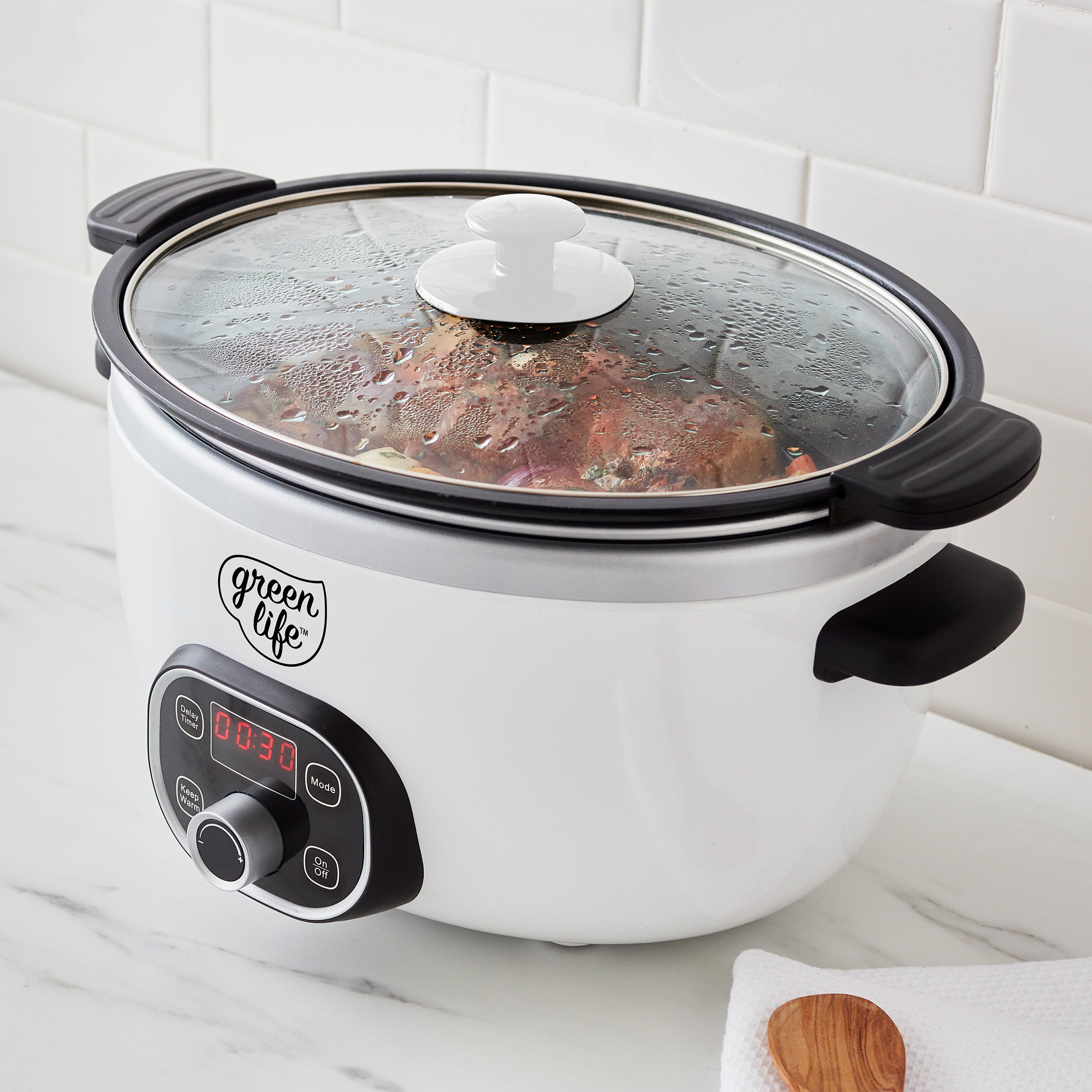 GreenLife Healthy 8-Quart Slow Cooker | White - Image 2