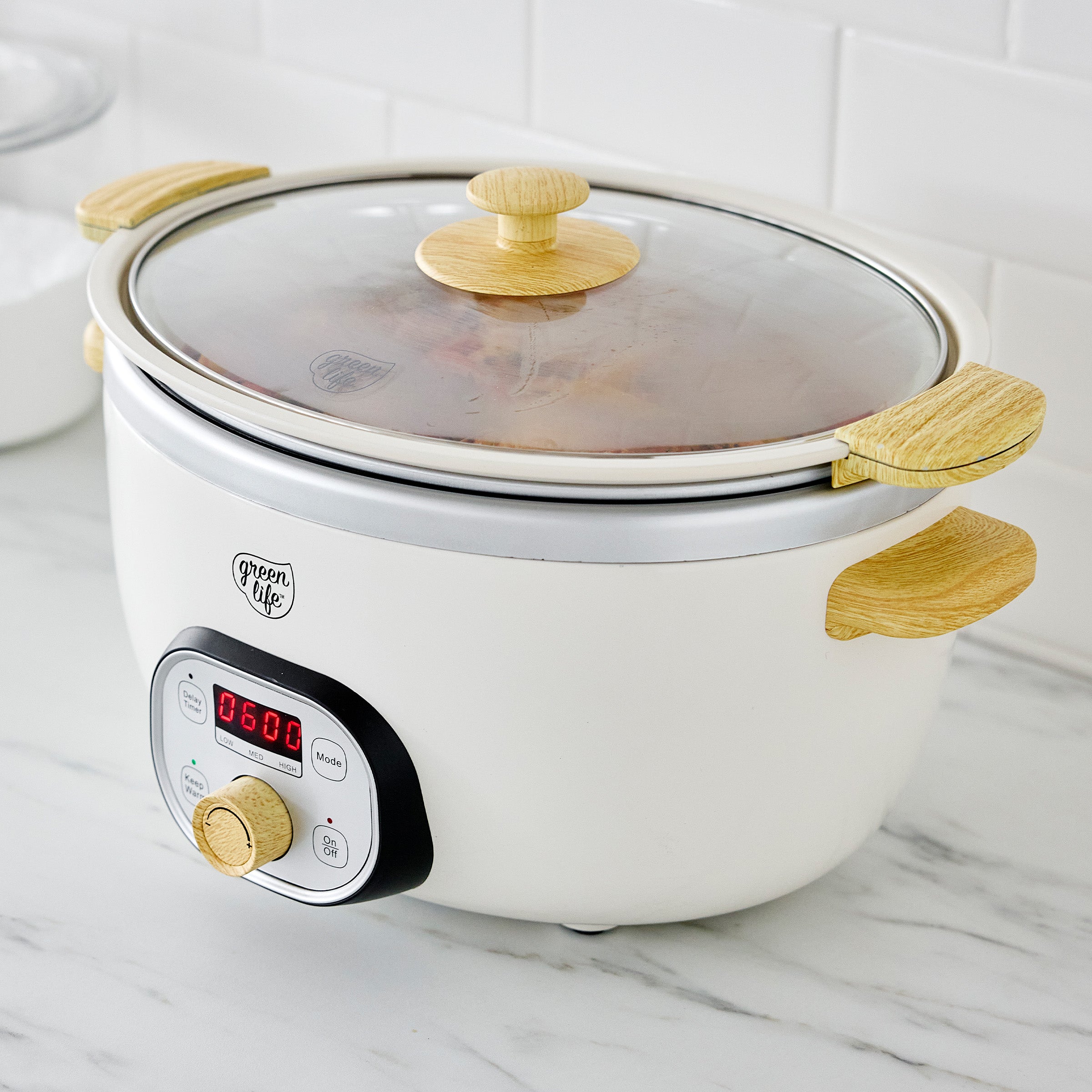 GreenLife Healthy 8-Quart Slow Cooker | Cream - Image 2