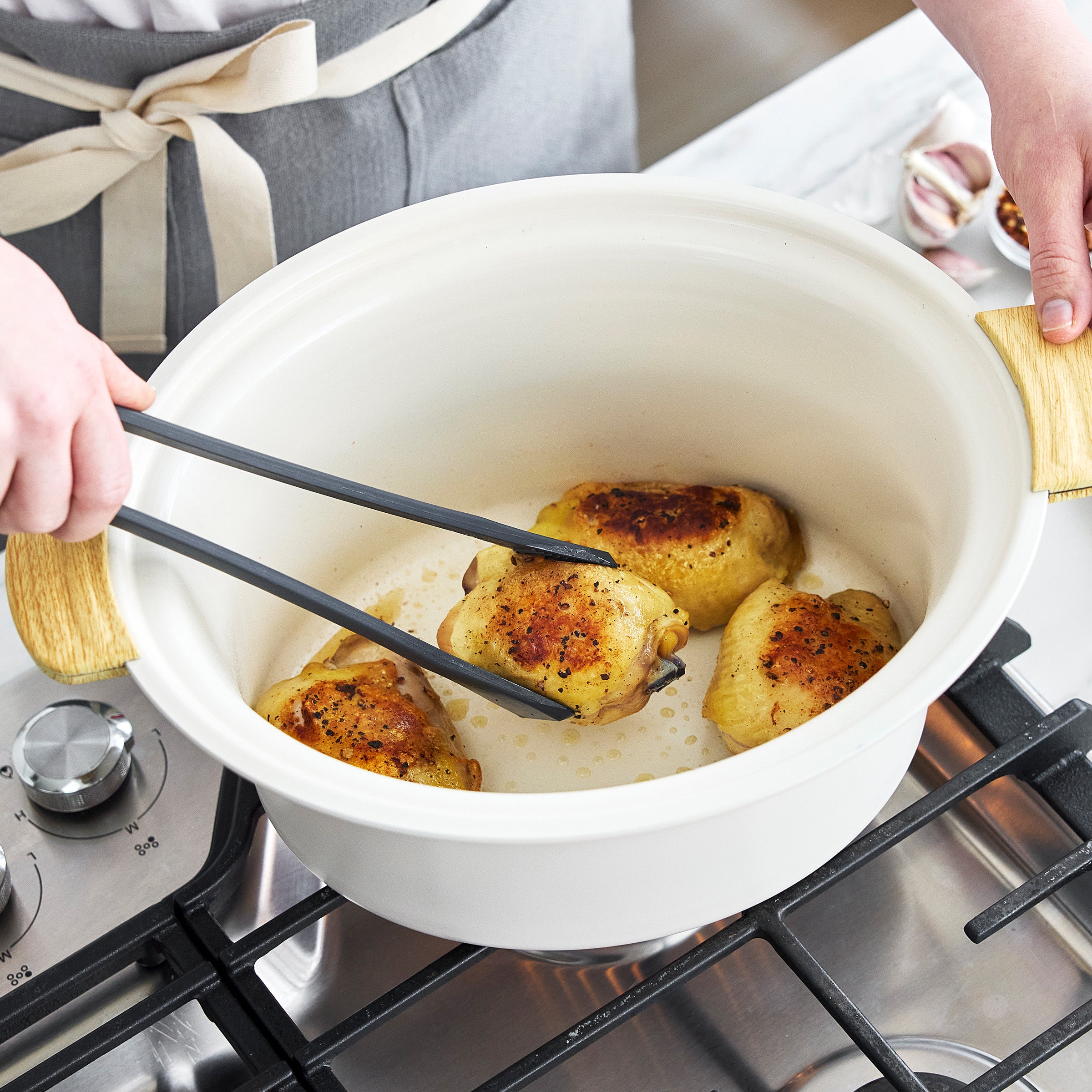 GreenLife Healthy 8-Quart Slow Cooker | Cream - Image 4
