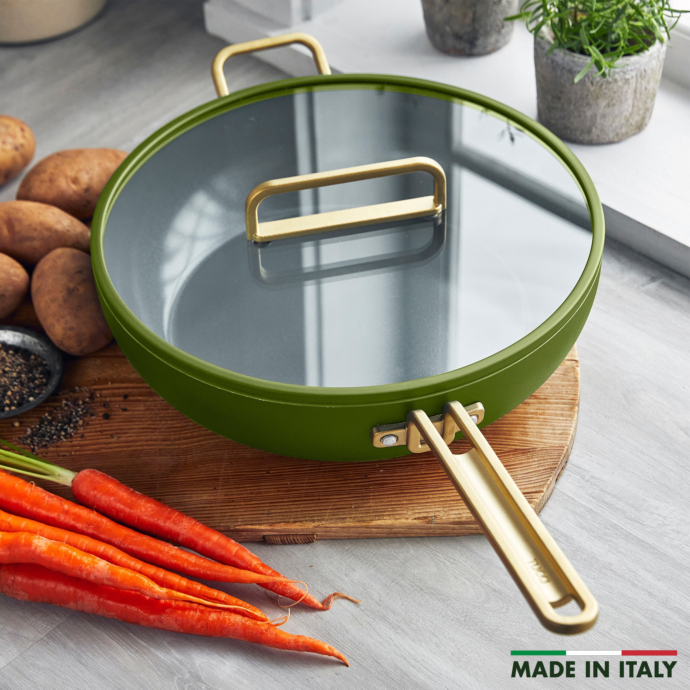 Stanley Tucci™ Ceramic Nonstick 6.5-Quart Essential Stanley Pan | Tuscan Olive - Image 3
