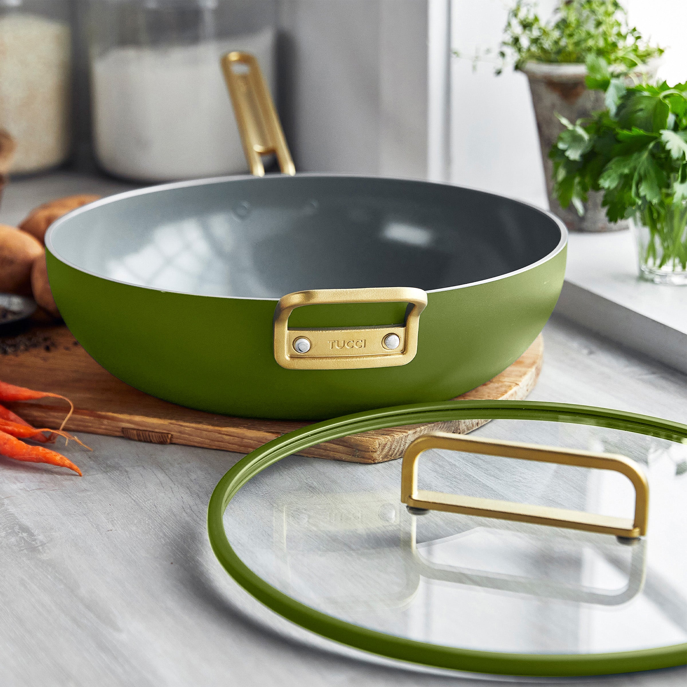 Stanley Tucci™ Ceramic Nonstick 6.5-Quart Essential Stanley Pan | Tuscan Olive - Image 5