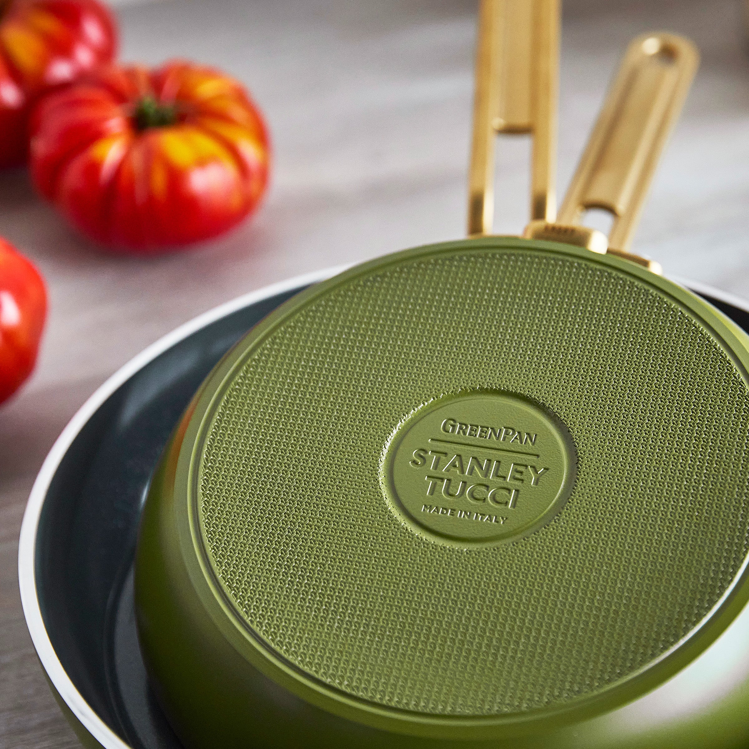 Stanley Tucci™ Ceramic Nonstick 8 and 10 Frypan Set | Tuscan Olive - Image 5