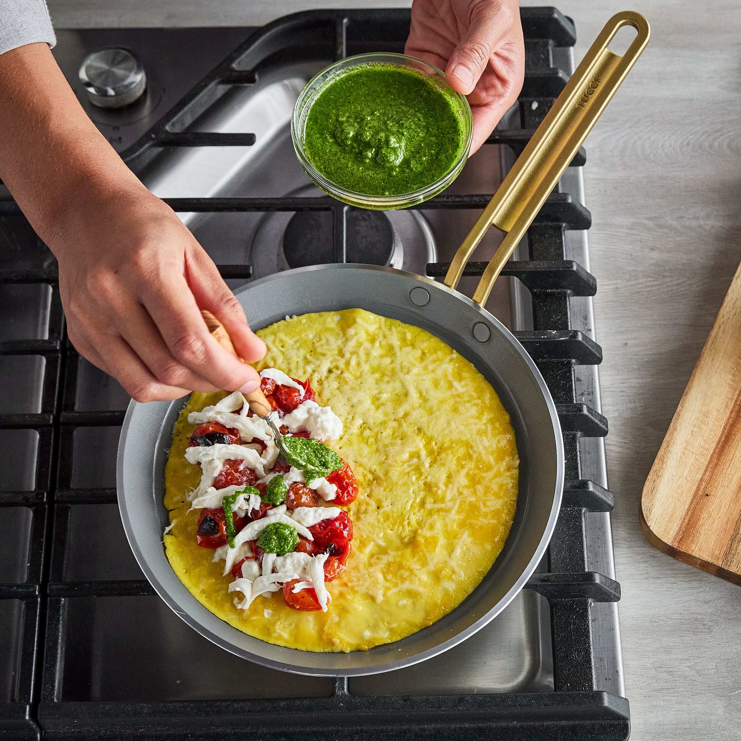 Stanley Tucci™ Ceramic Nonstick 10 Crepe and Omelette Pan | Venetian Teal - Image 15