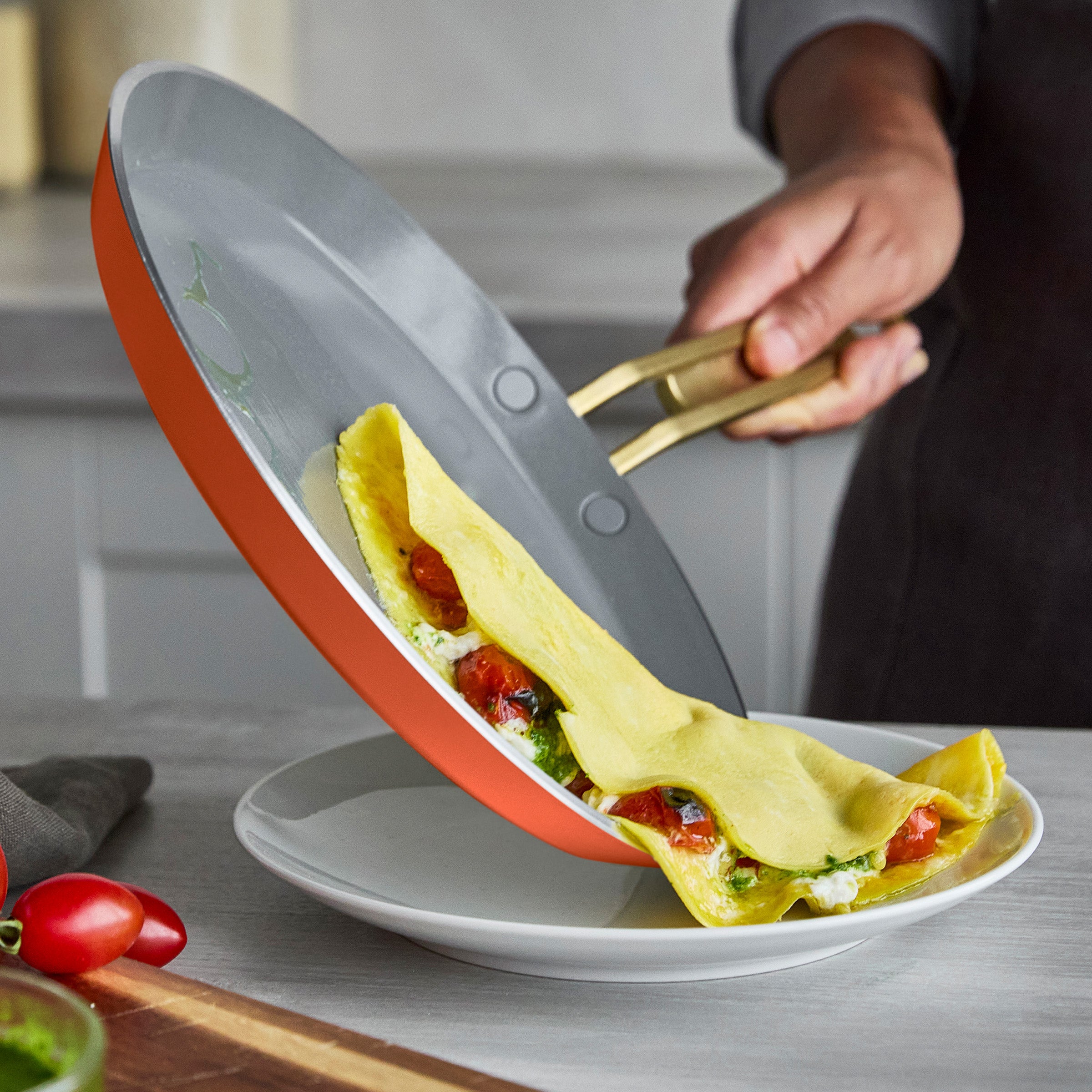 Stanley Tucci™ Ceramic Nonstick 10 Crepe and Omelette Pan | Amalfi Sunset - Image 4