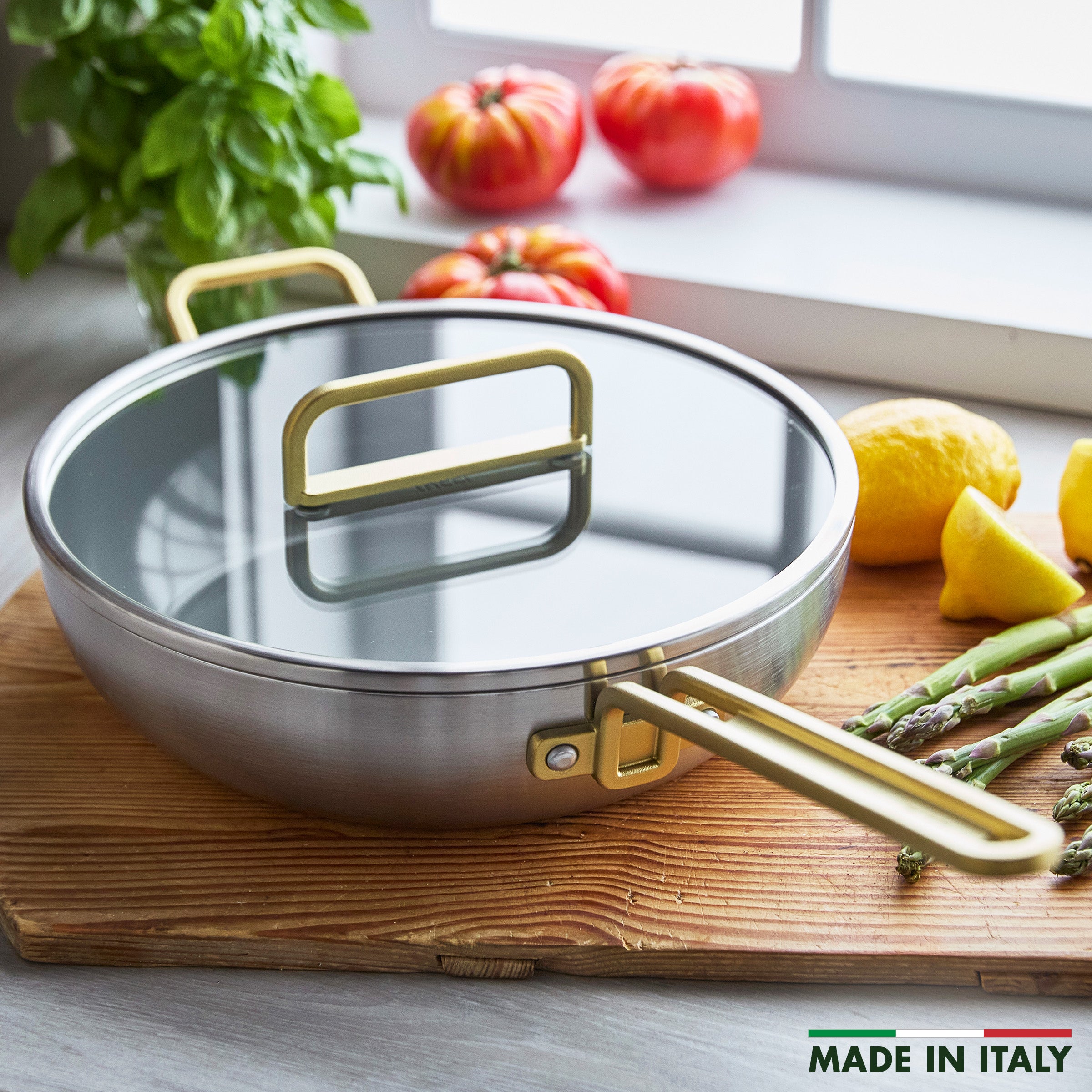 Stanley Tucci™ Stainless Steel Ceramic Nonstick 4.5-Quart Stanley Pan Jr. with Lid - Image 3