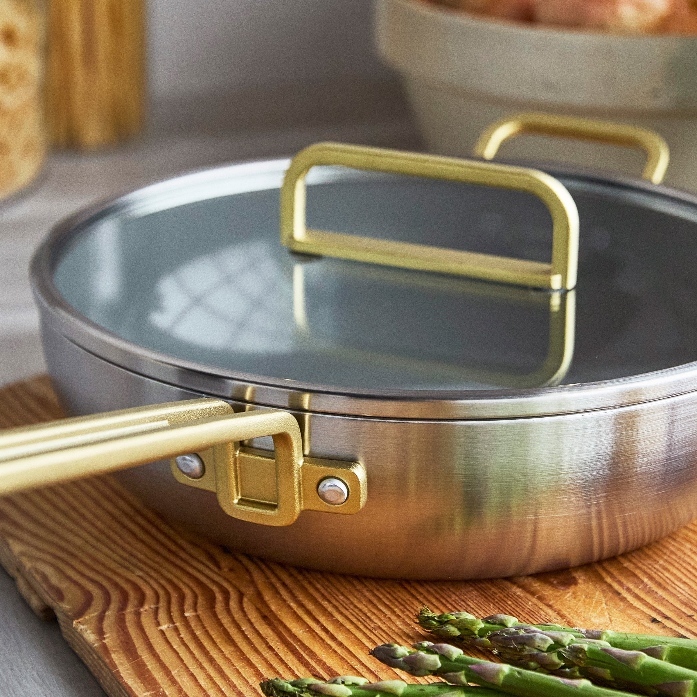 Stanley Tucci™ Stainless Steel Ceramic Nonstick 4.5-Quart Stanley Pan Jr. with Lid - Image 4