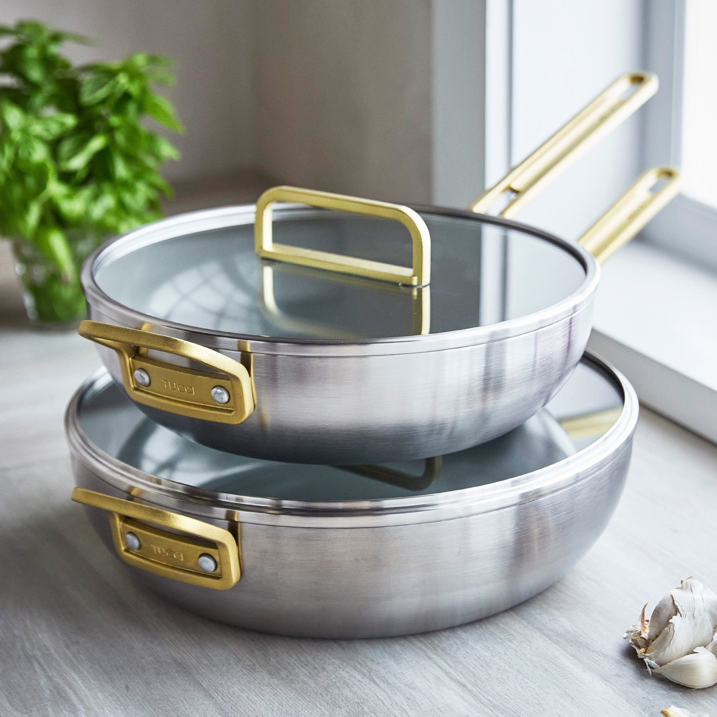 Stanley Tucci™ Stainless Steel Ceramic Nonstick 4.5-Quart Stanley Pan Jr. with Lid - Image 8