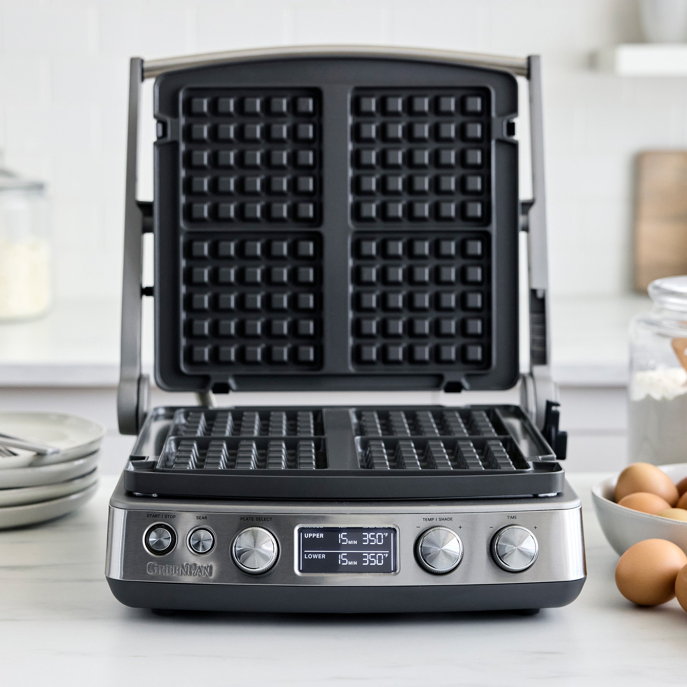 Elite Multi Grill & Griddle with Waffle Plates | Premiere Stainless Steel - Image 5