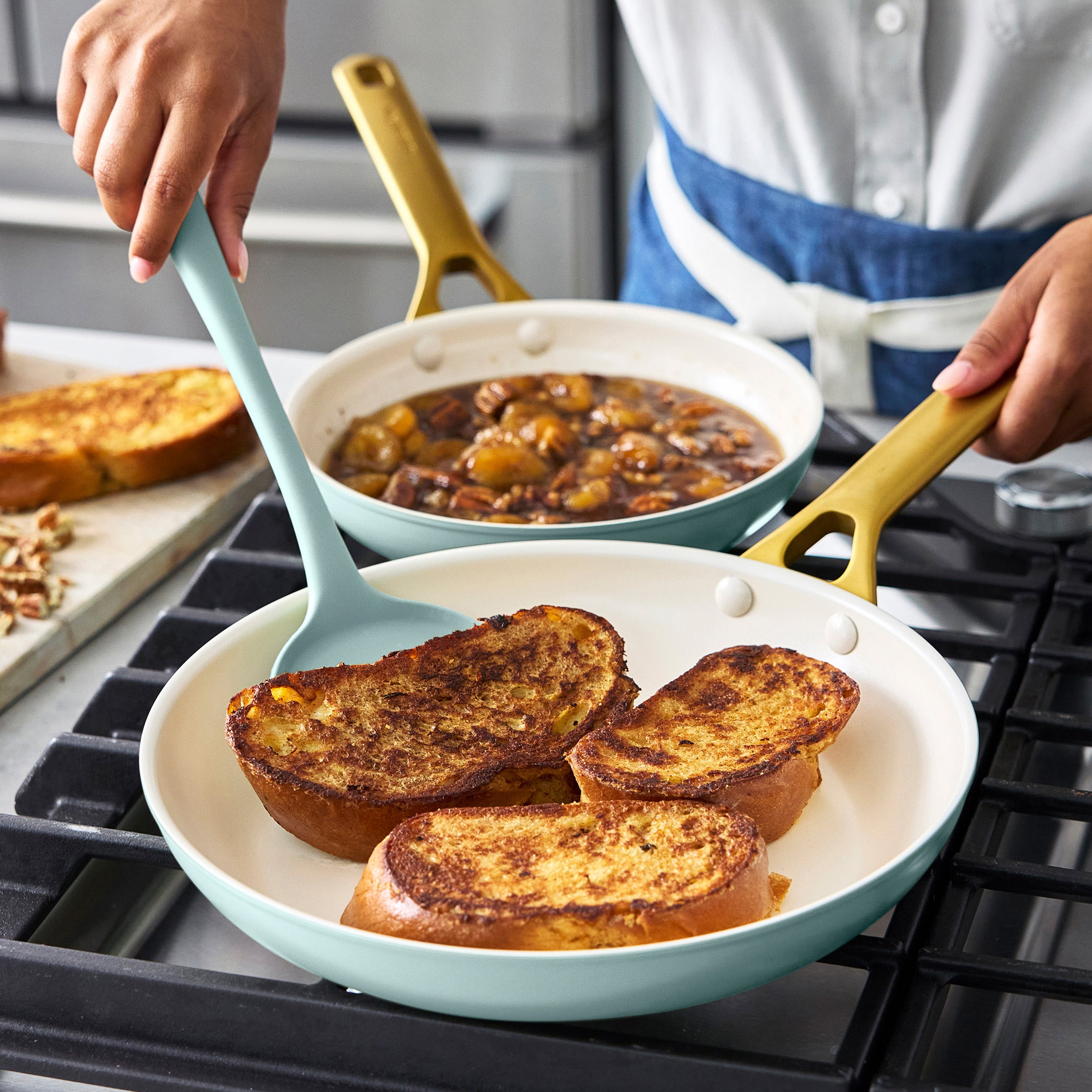 Reserve Pro Ceramic Nonstick 8. 10 and 12 Frypan Set | Seaside - Image 4