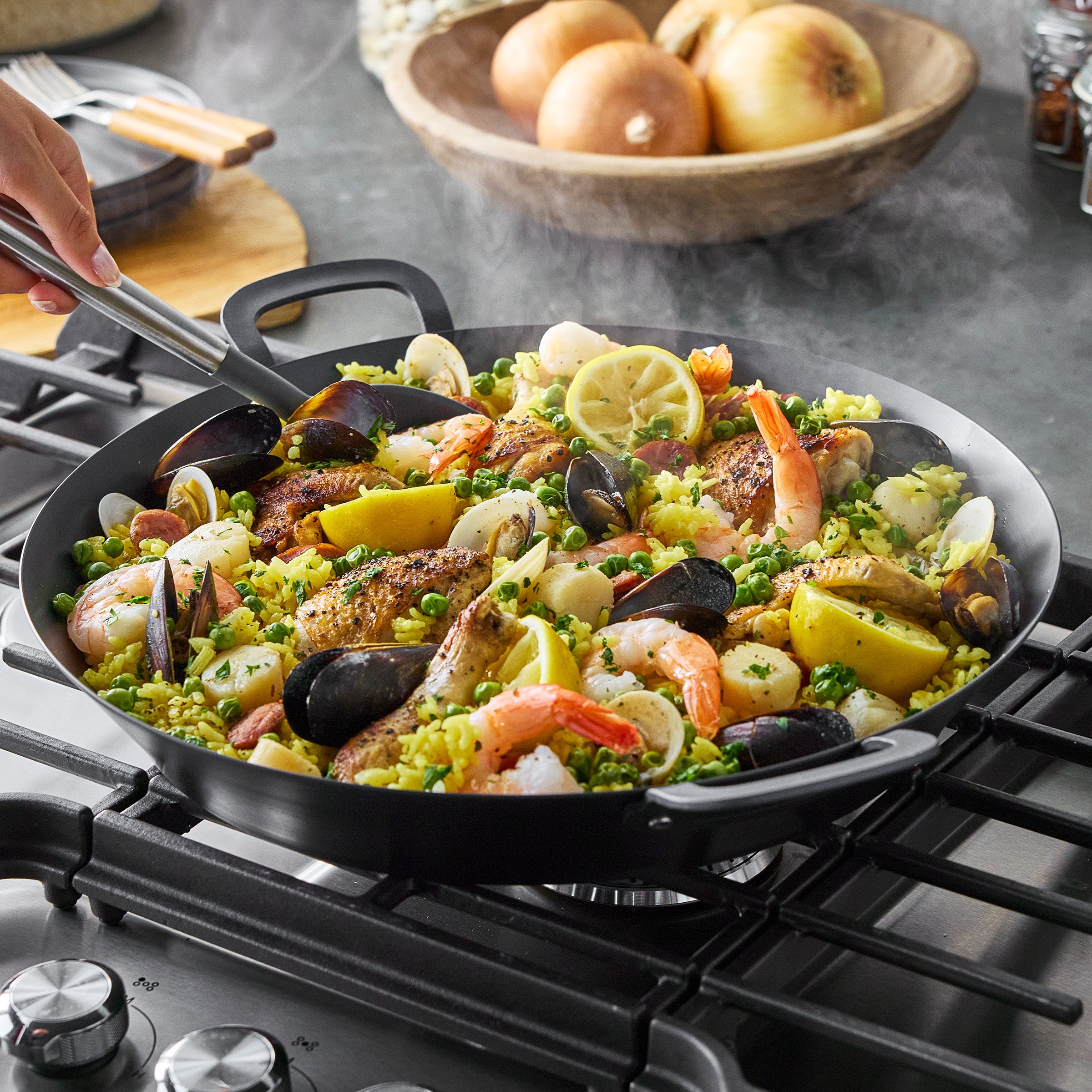 Bobby Flay by GreenPan 15 Carbon Steel Paella Pan - Image 5