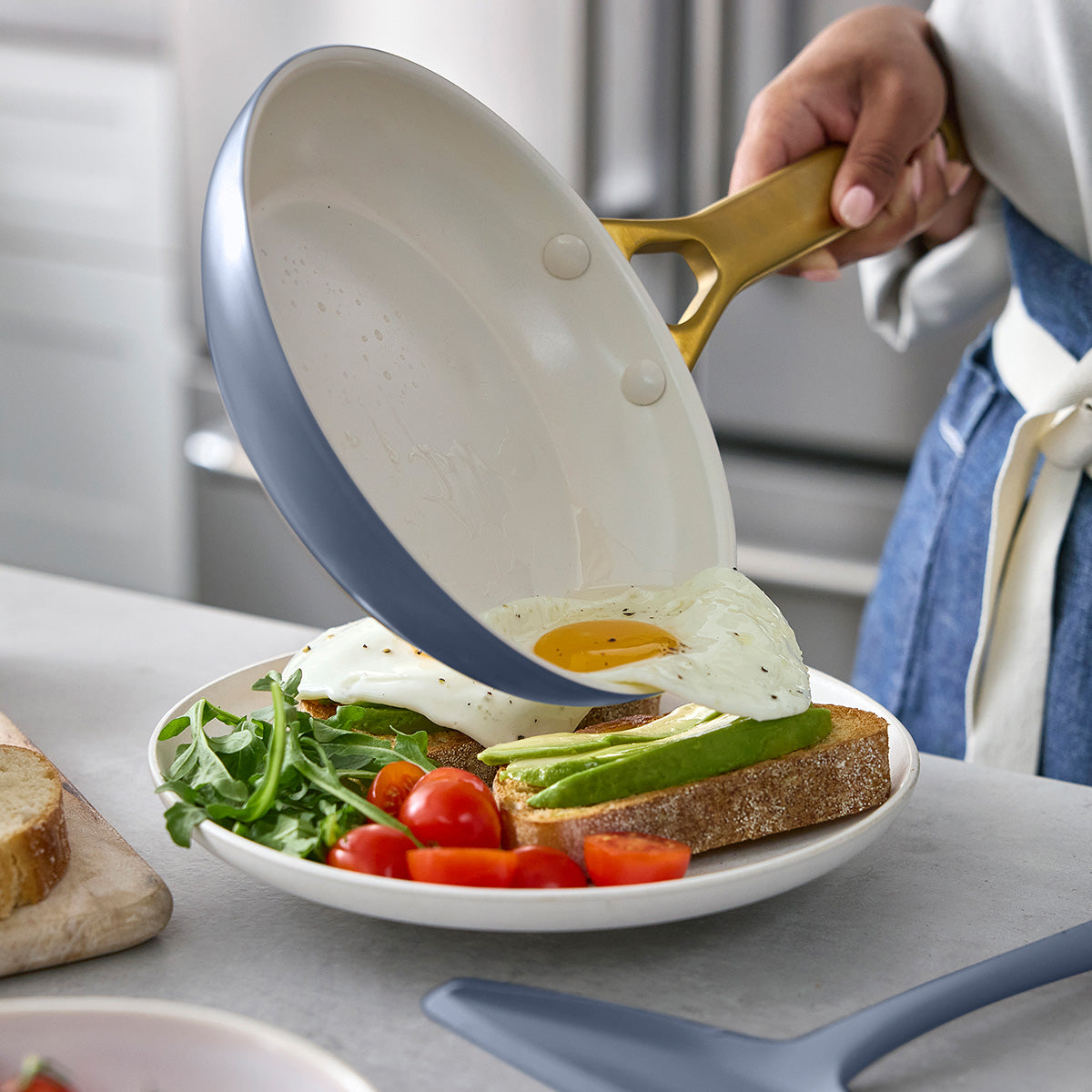 Reserve Pro Ceramic Nonstick 8. 10 and 12 Frypan Set | Ocean - Image 3
