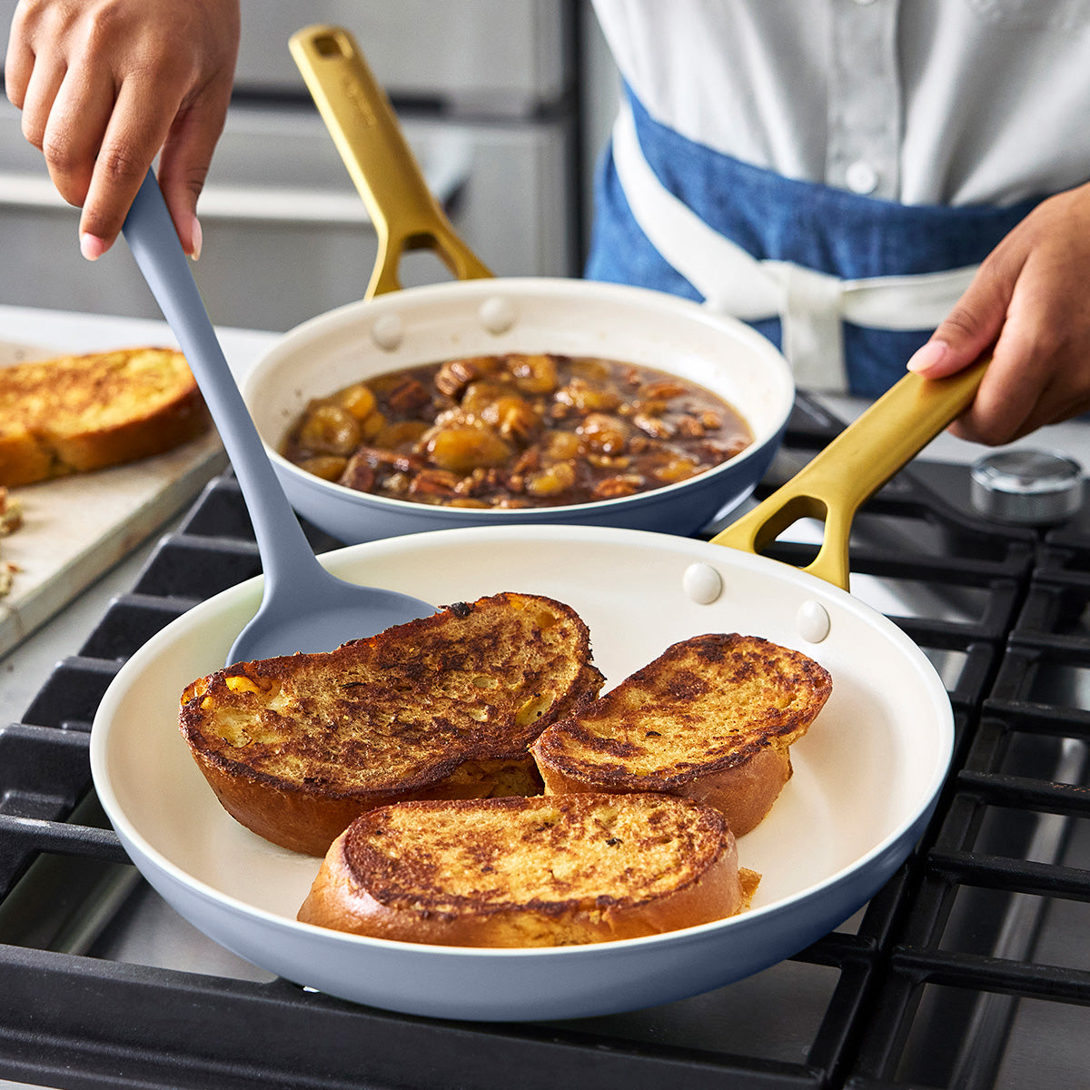 Reserve Pro Ceramic Nonstick 8. 10 and 12 Frypan Set | Ocean - Image 4