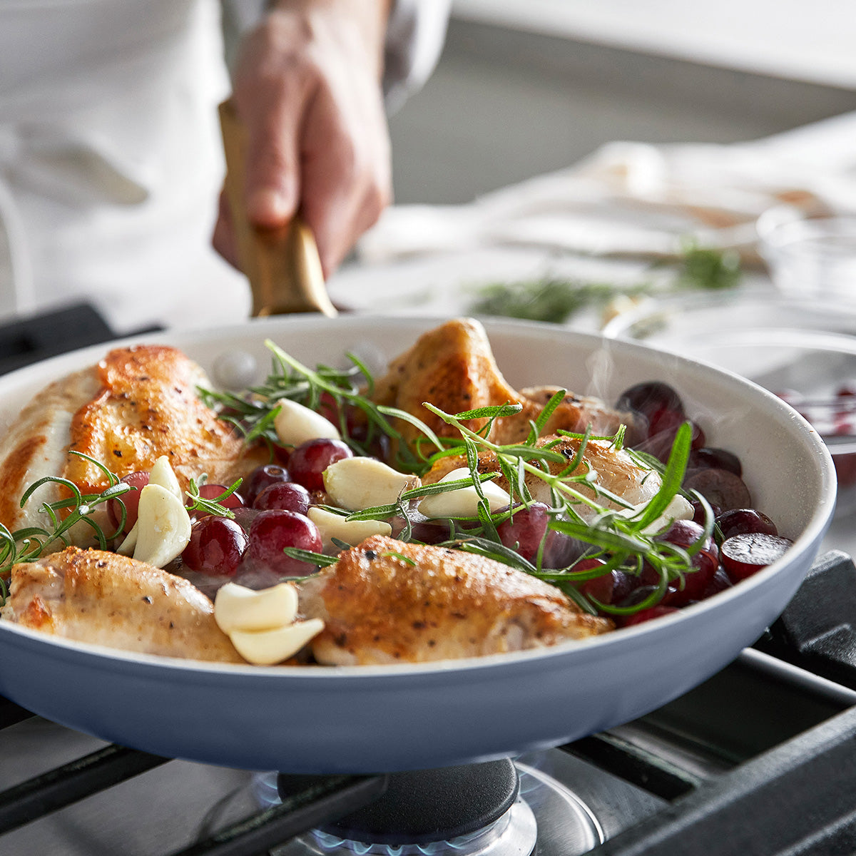 Reserve Pro Ceramic Nonstick 8. 10 and 12 Frypan Set | Ocean - Image 5