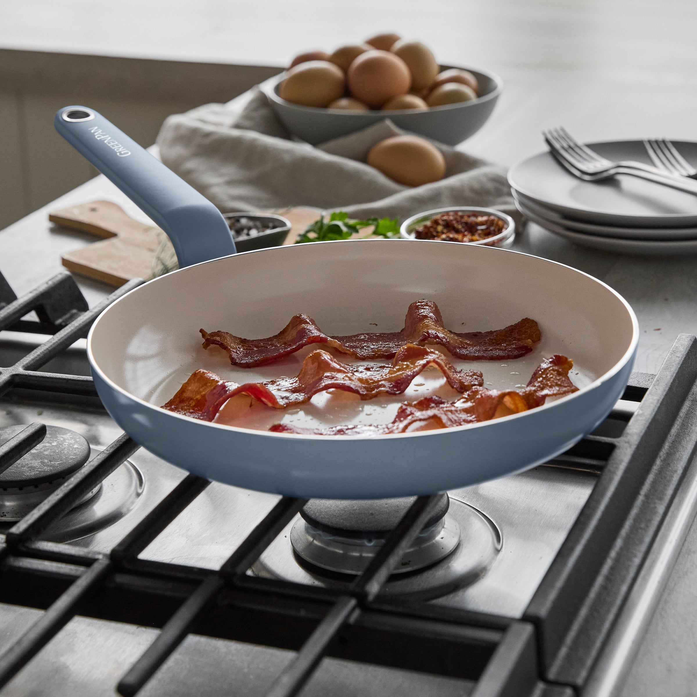 Rio Advanced Ceramic Nonstick 10 & 12 Frypan Set | Dutch Blue - Image 4