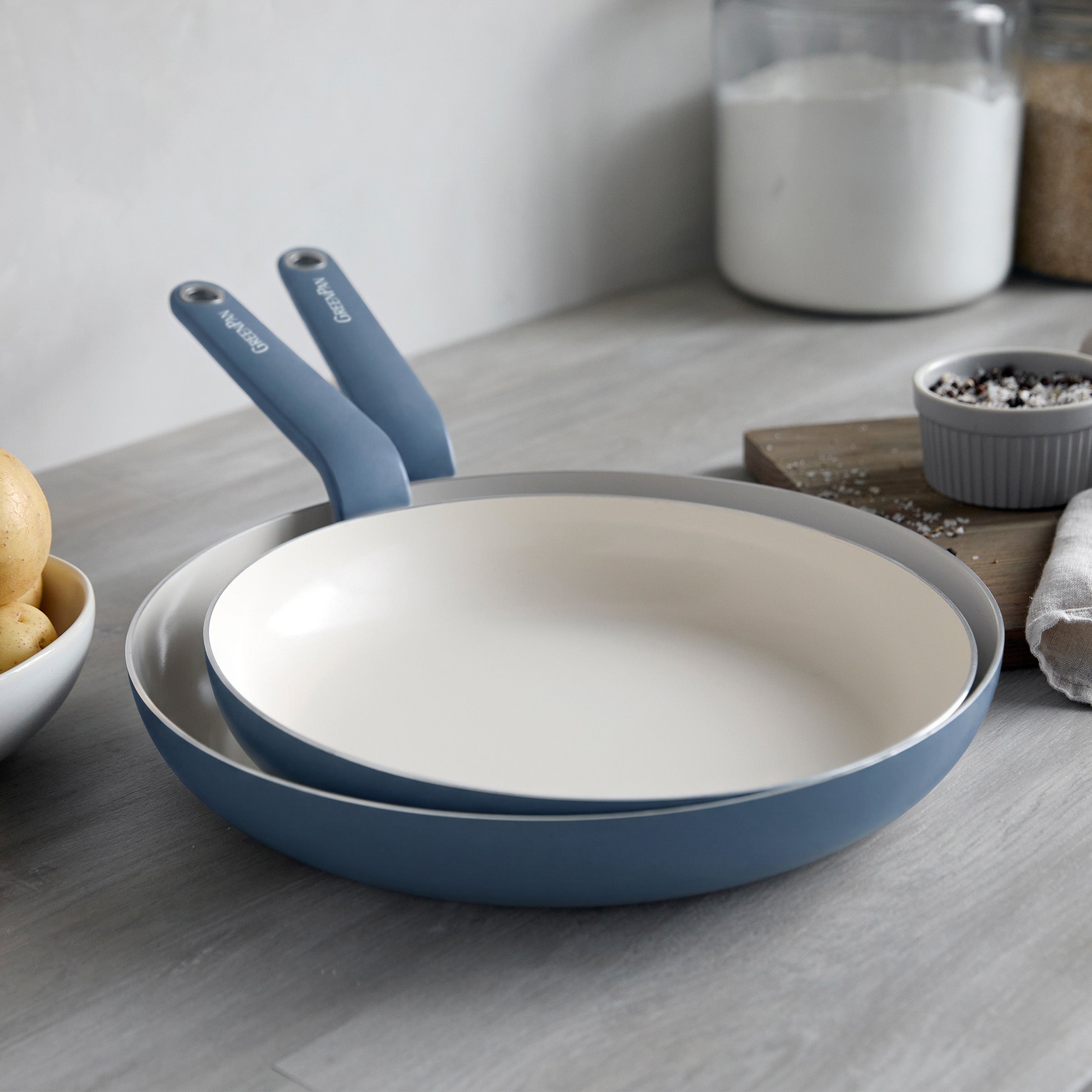 Rio Advanced Ceramic Nonstick 10 & 12 Frypan Set | Dutch Blue - Image 6