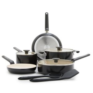 Rio Advanced Ceramic Nonstick 10-Piece Cookware Set | Black